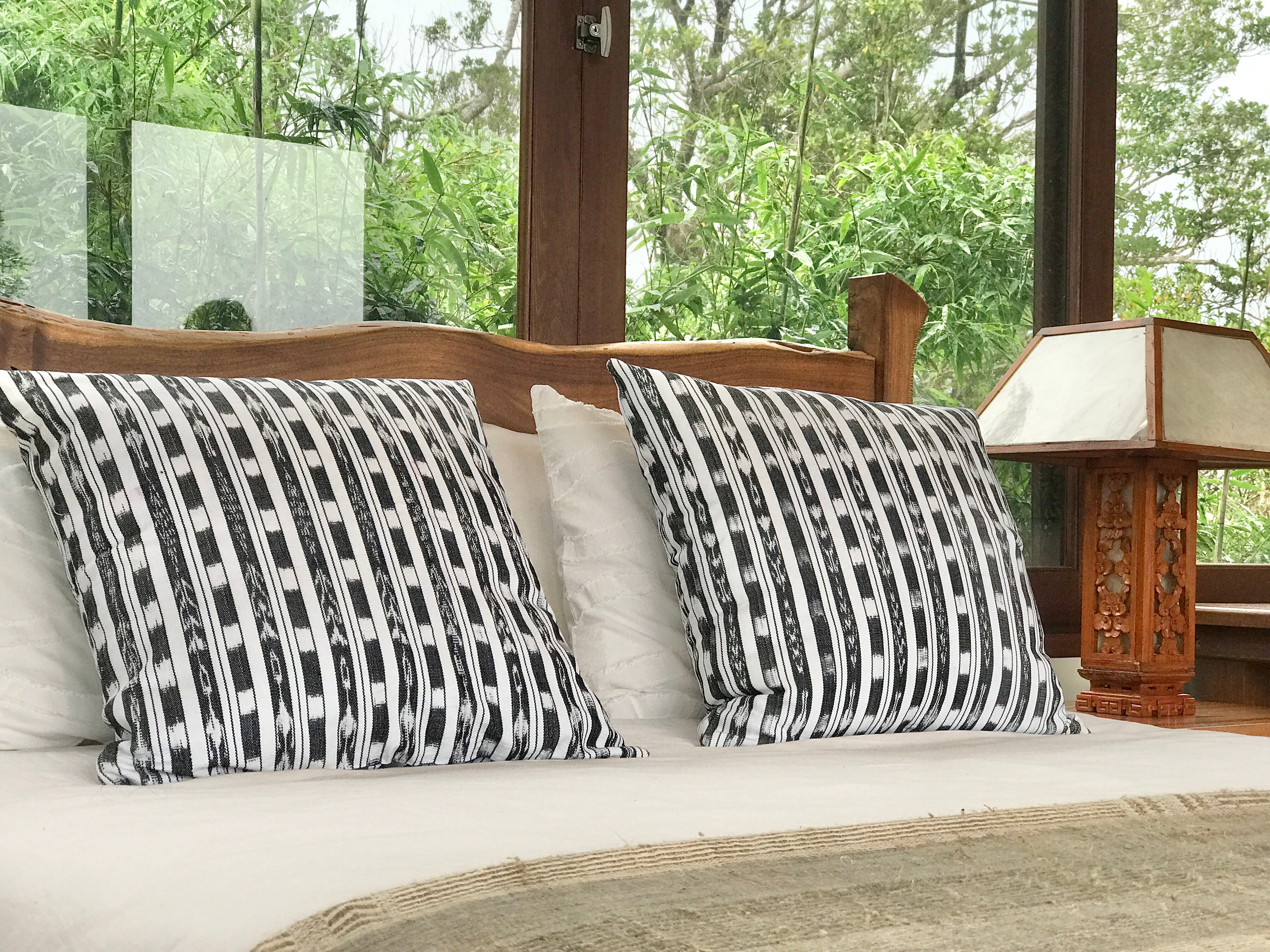 Handwoven Guatemala ikat pillow