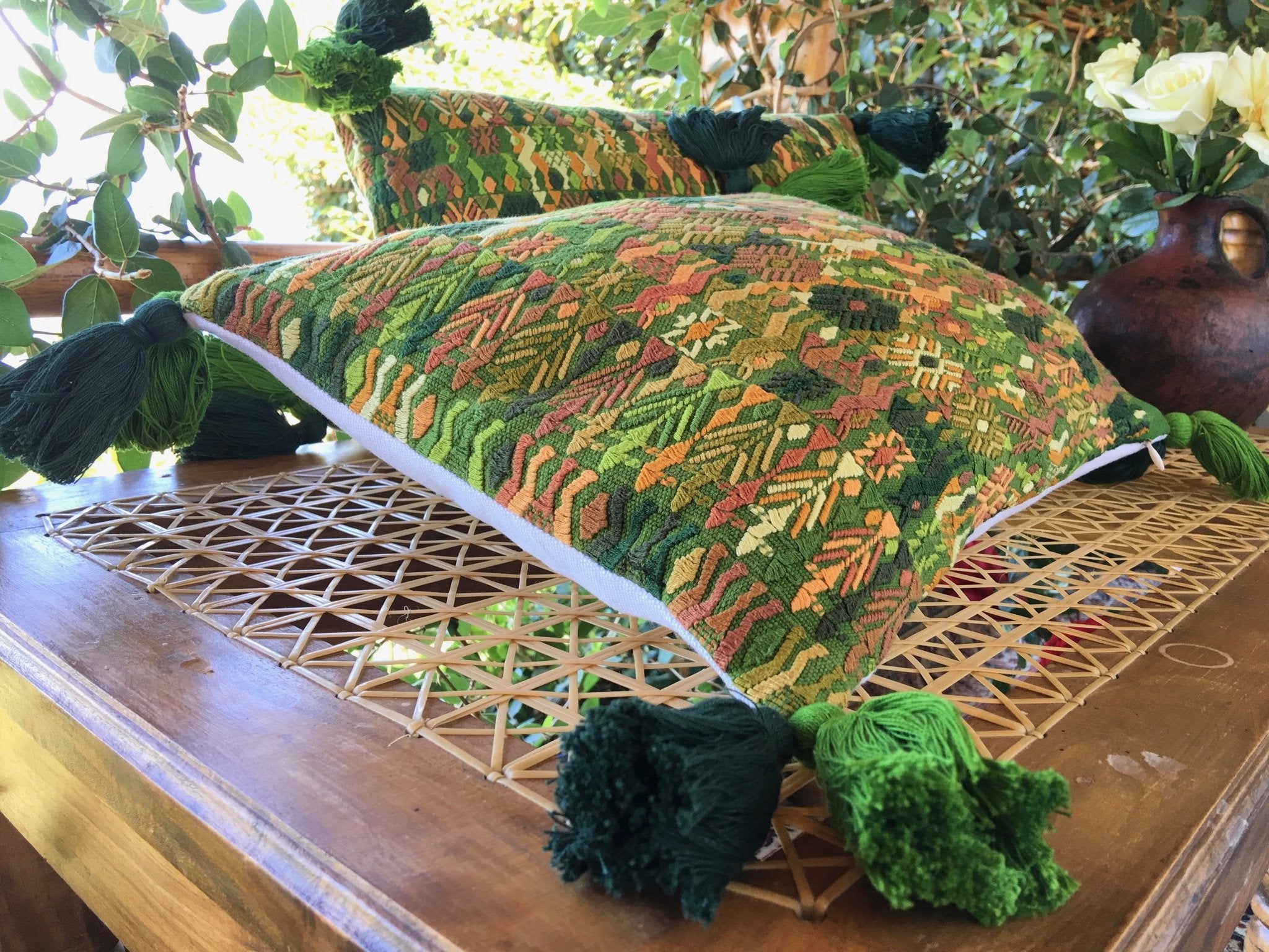 Guatemalan textiles, huipil pillow - Lamour Artisans