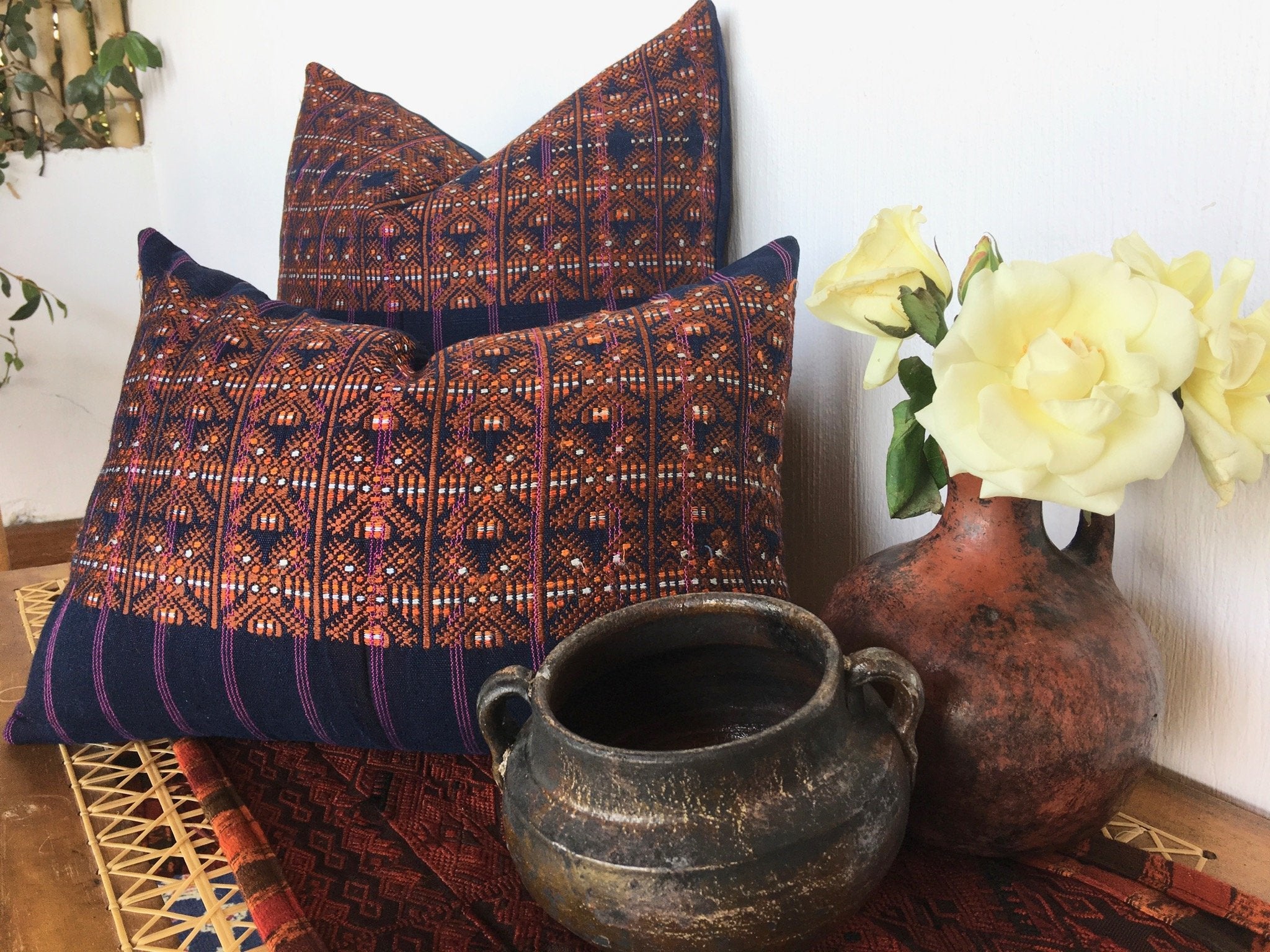 Guatemalan textiles, huipil pillow - Lamour Artisans