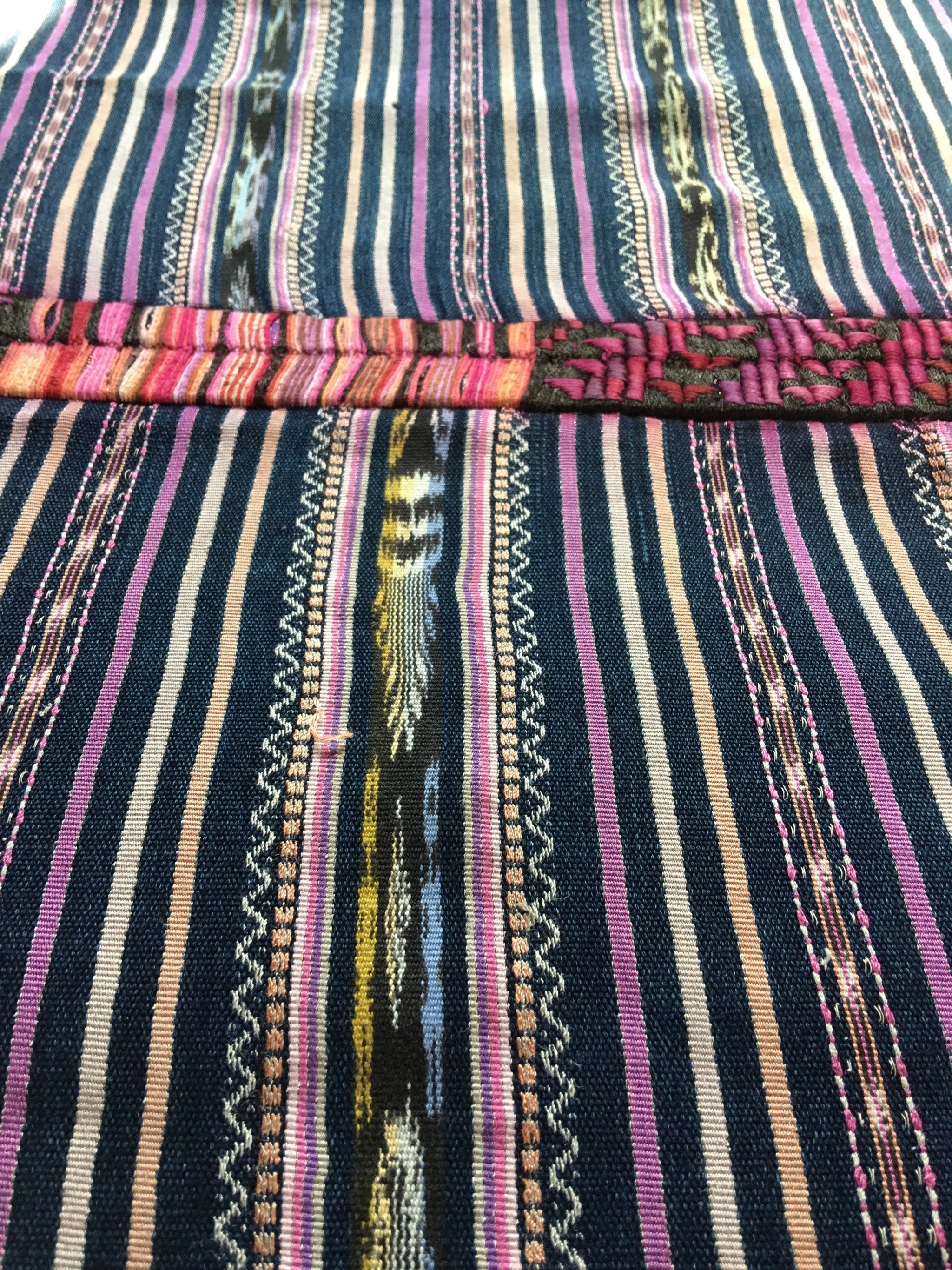 Guatemalan textiles, ikat pillow - Lamour Artisans