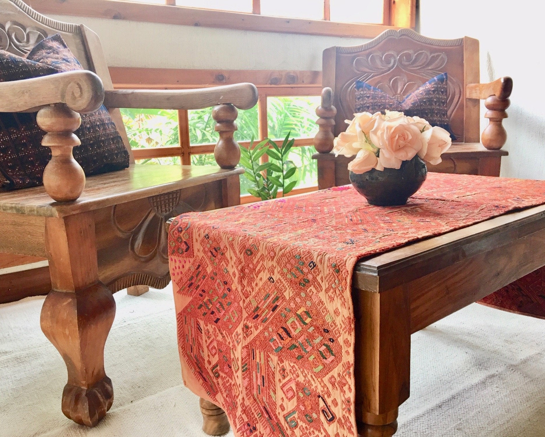 Guatemalan textiles, table runner - Lamour Artisans