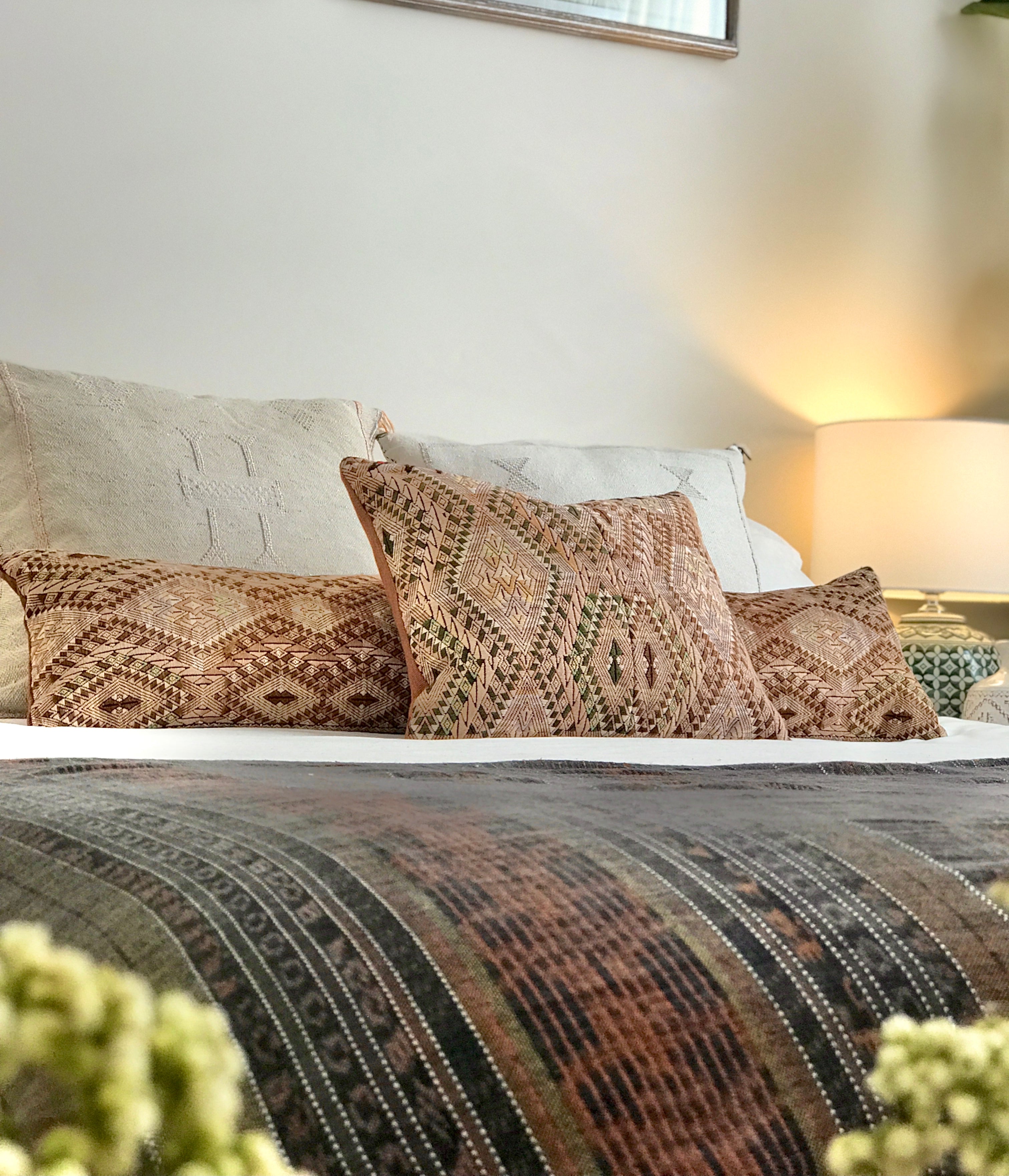 Vintage Textile Cushion - Geometric Chichicastenango XXII