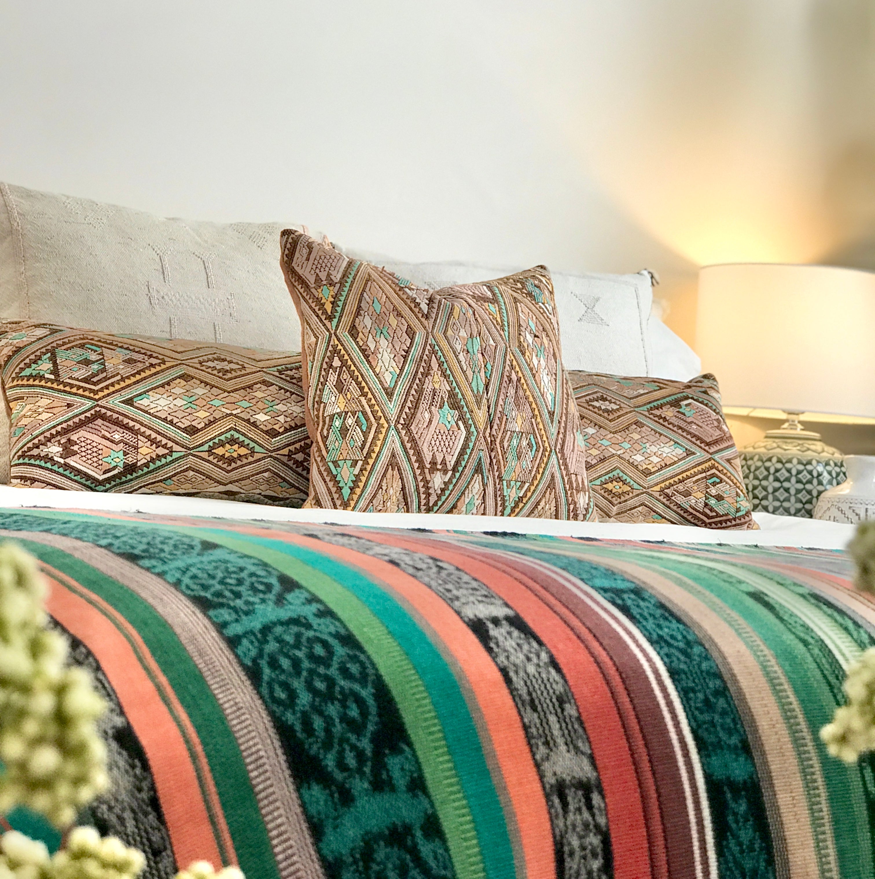 Vintage textile guatemalan cushion