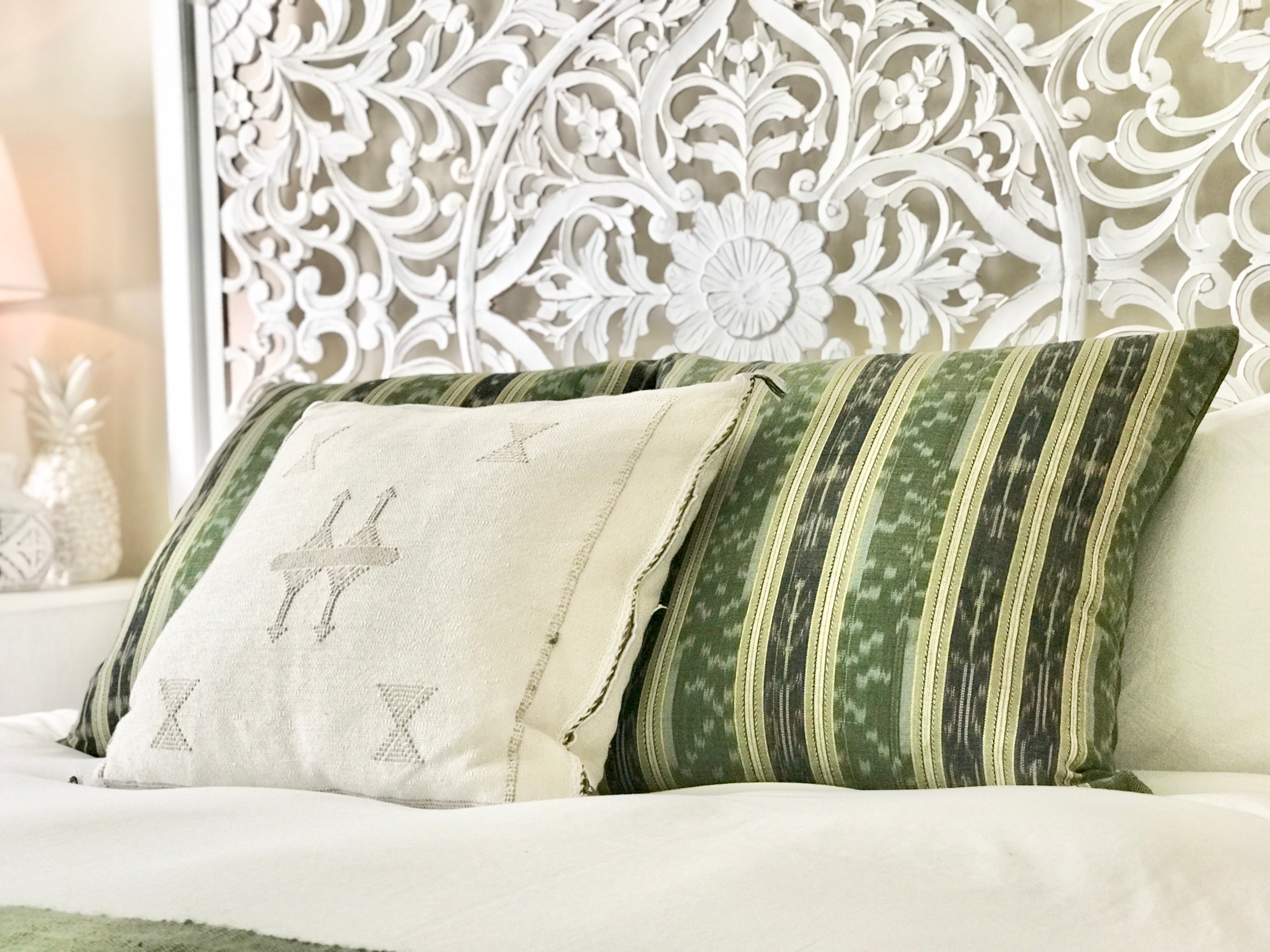 Handwoven Guatemala ikat pillow