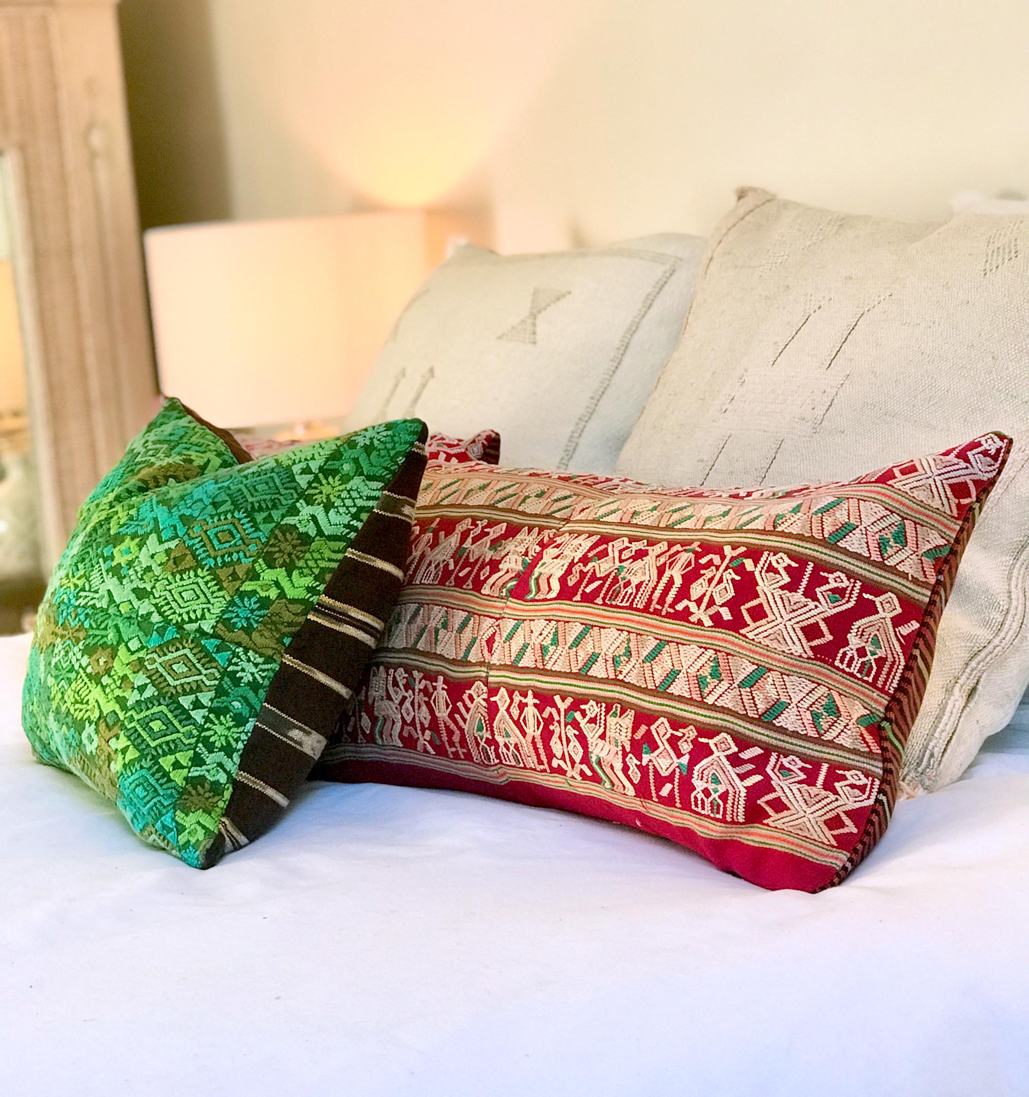 Vintage Textile Cushion - Red Nebaj XIII