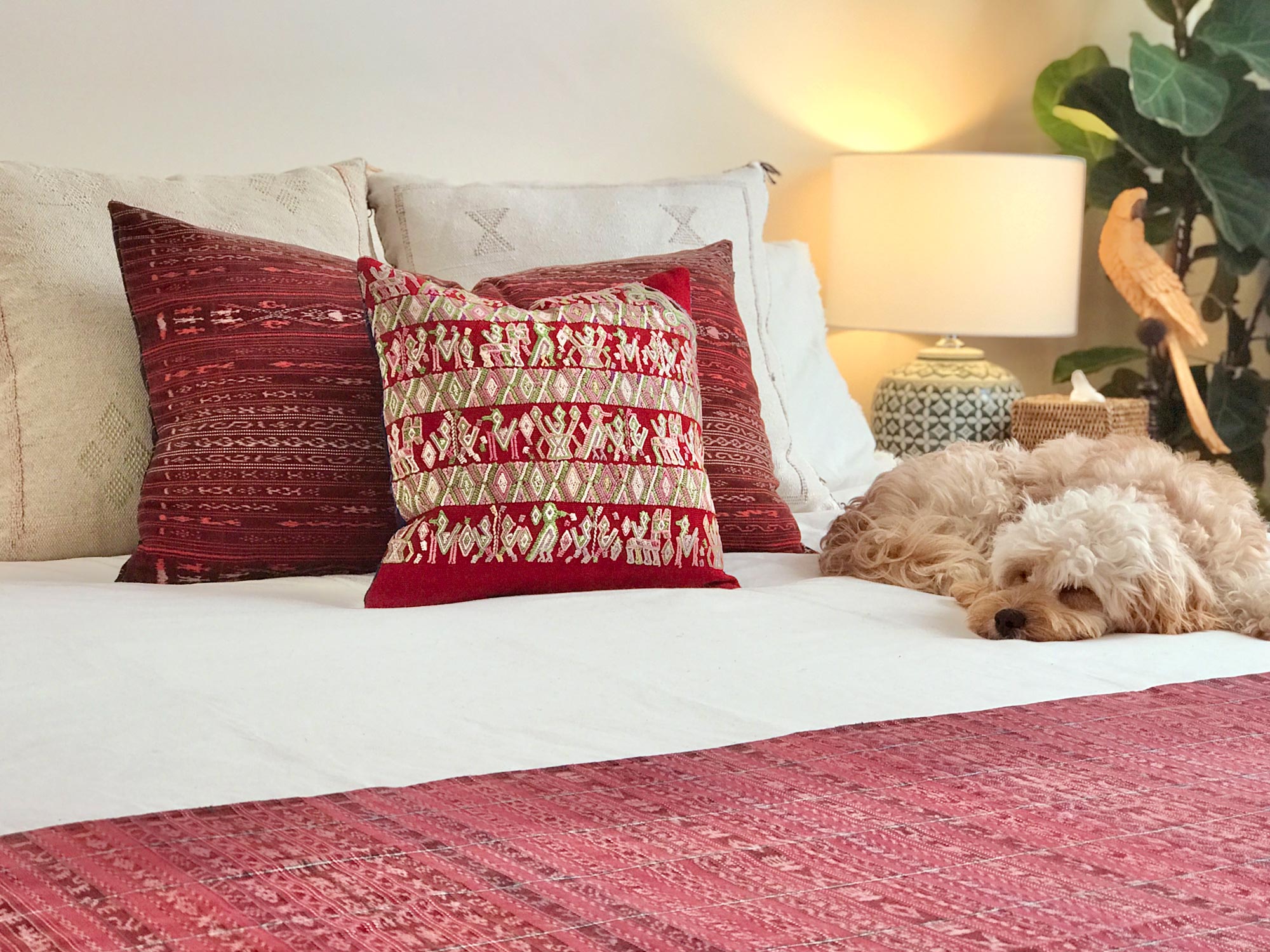 Vintage Textile Cushion - Red Nebaj XII