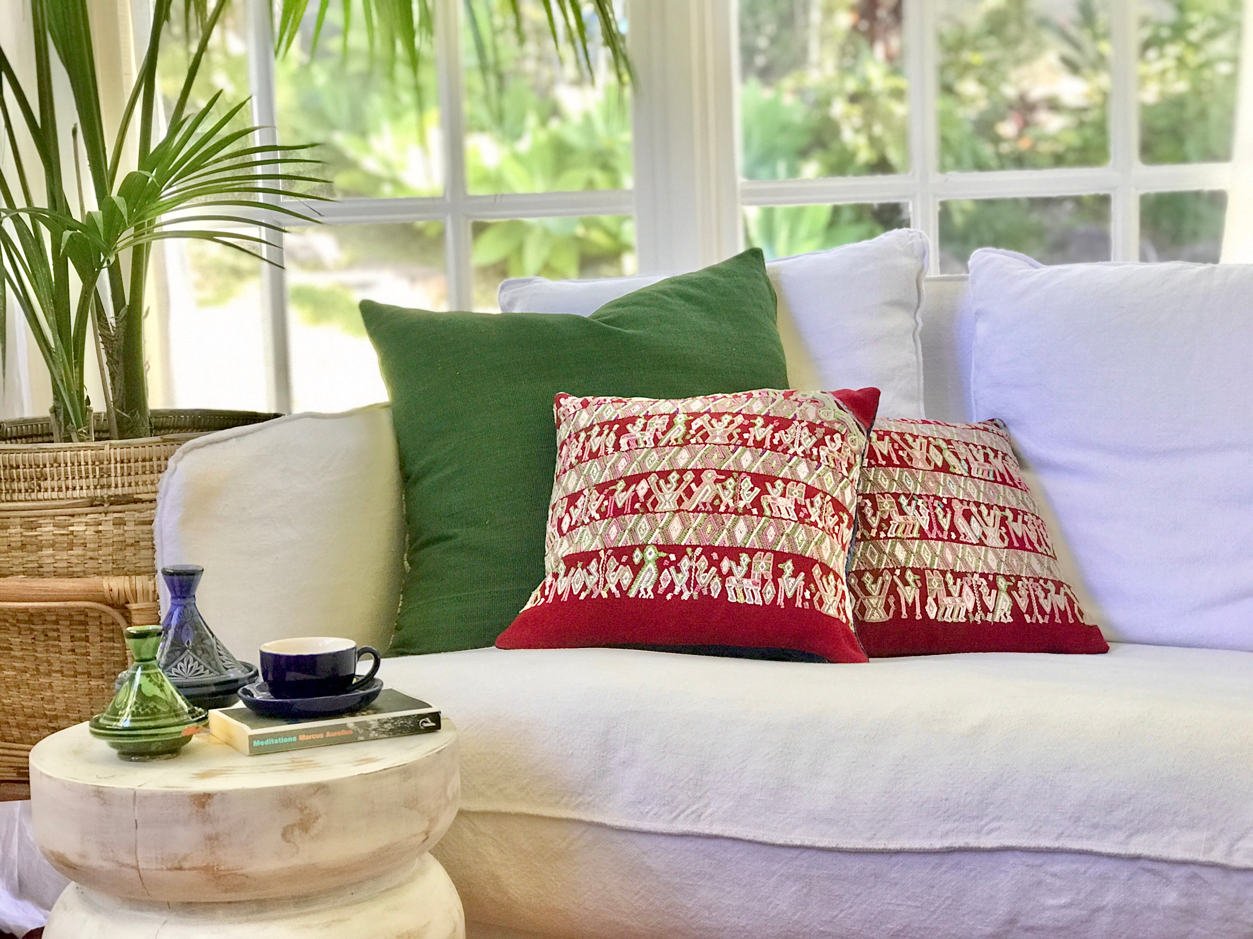 Vintage Textile Cushion - Red Nebaj XII