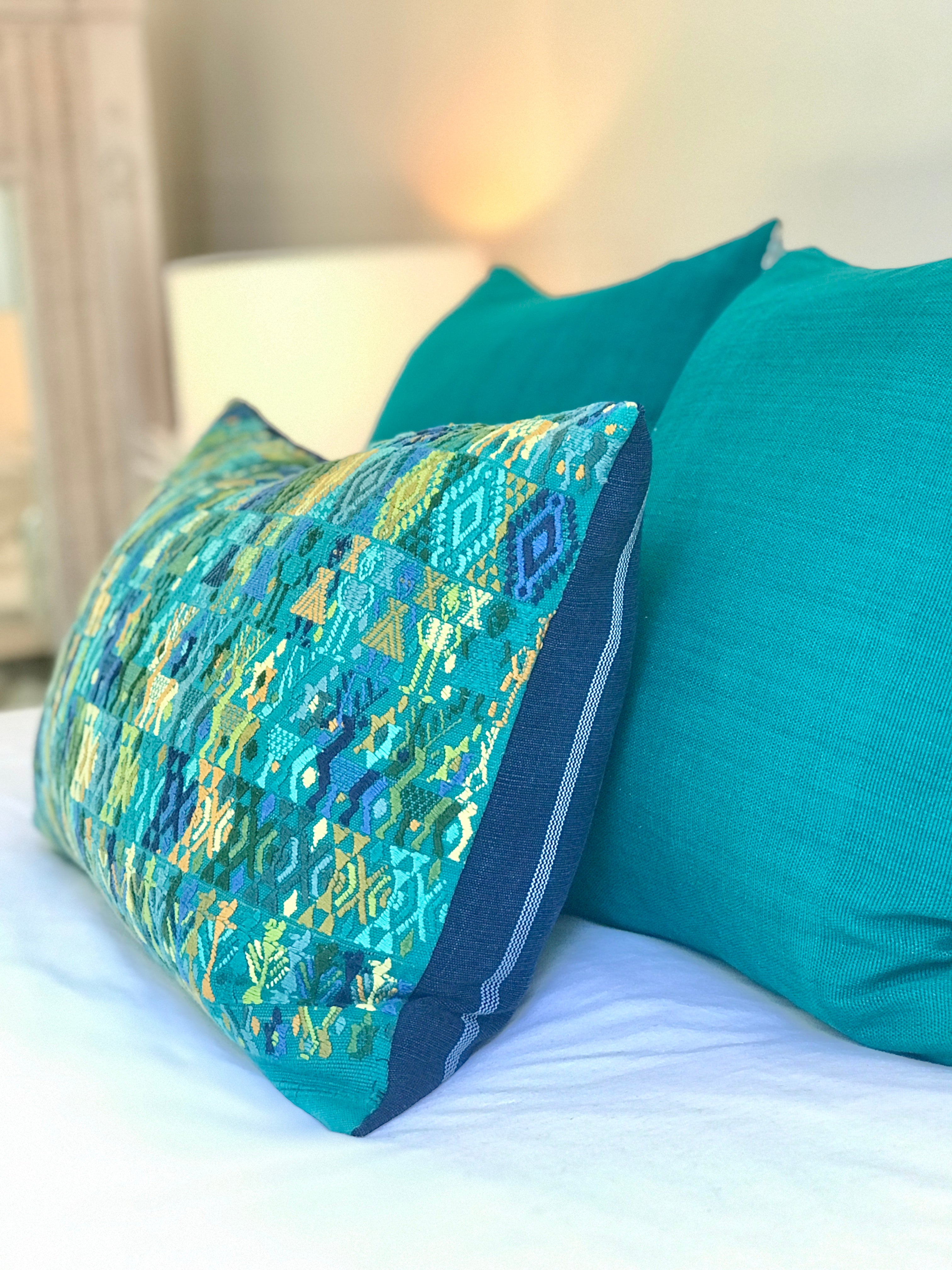 Vintage Textile Pillow - Green Coban XXIII