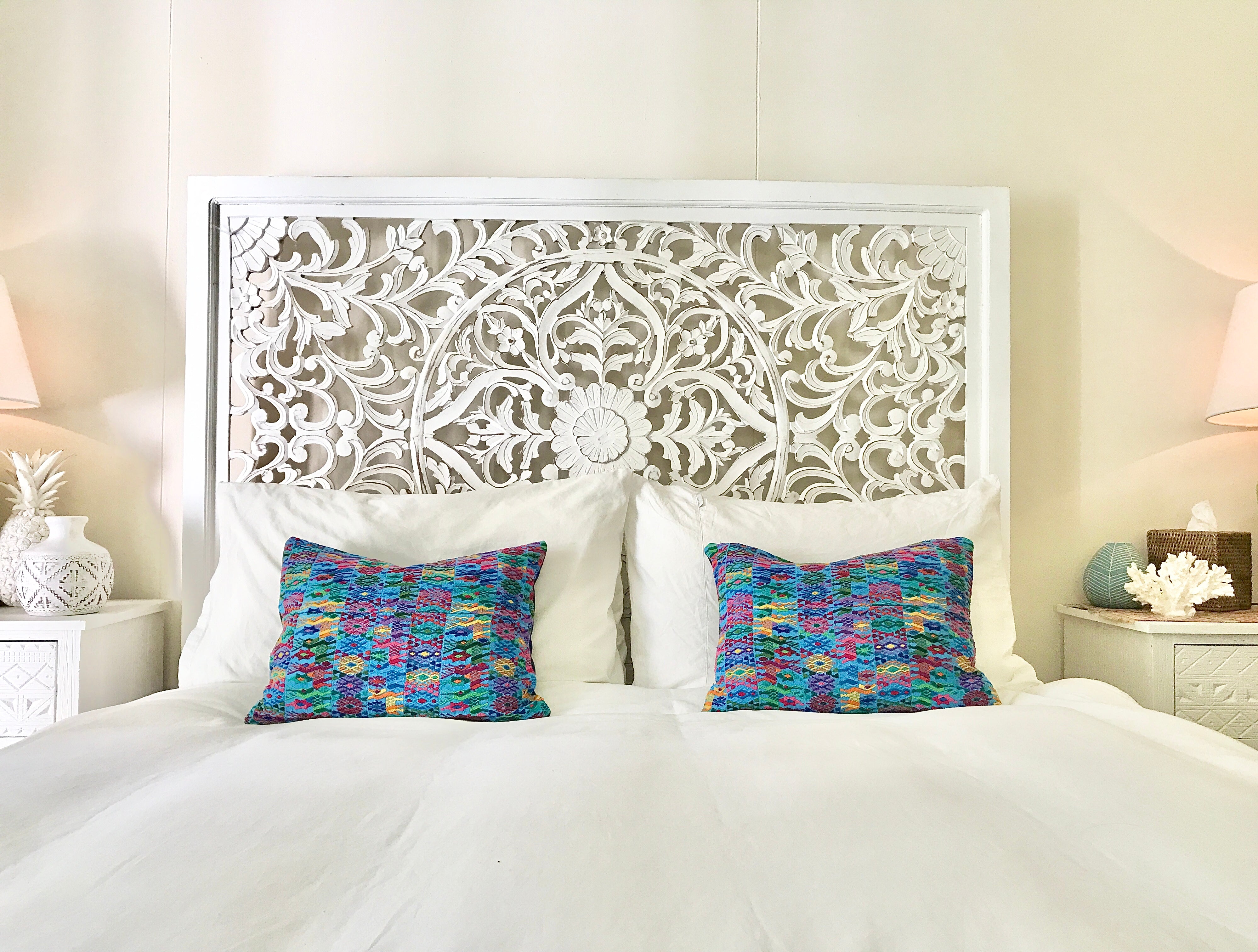 Vintage Textile Pillow - Blue Coban XXV