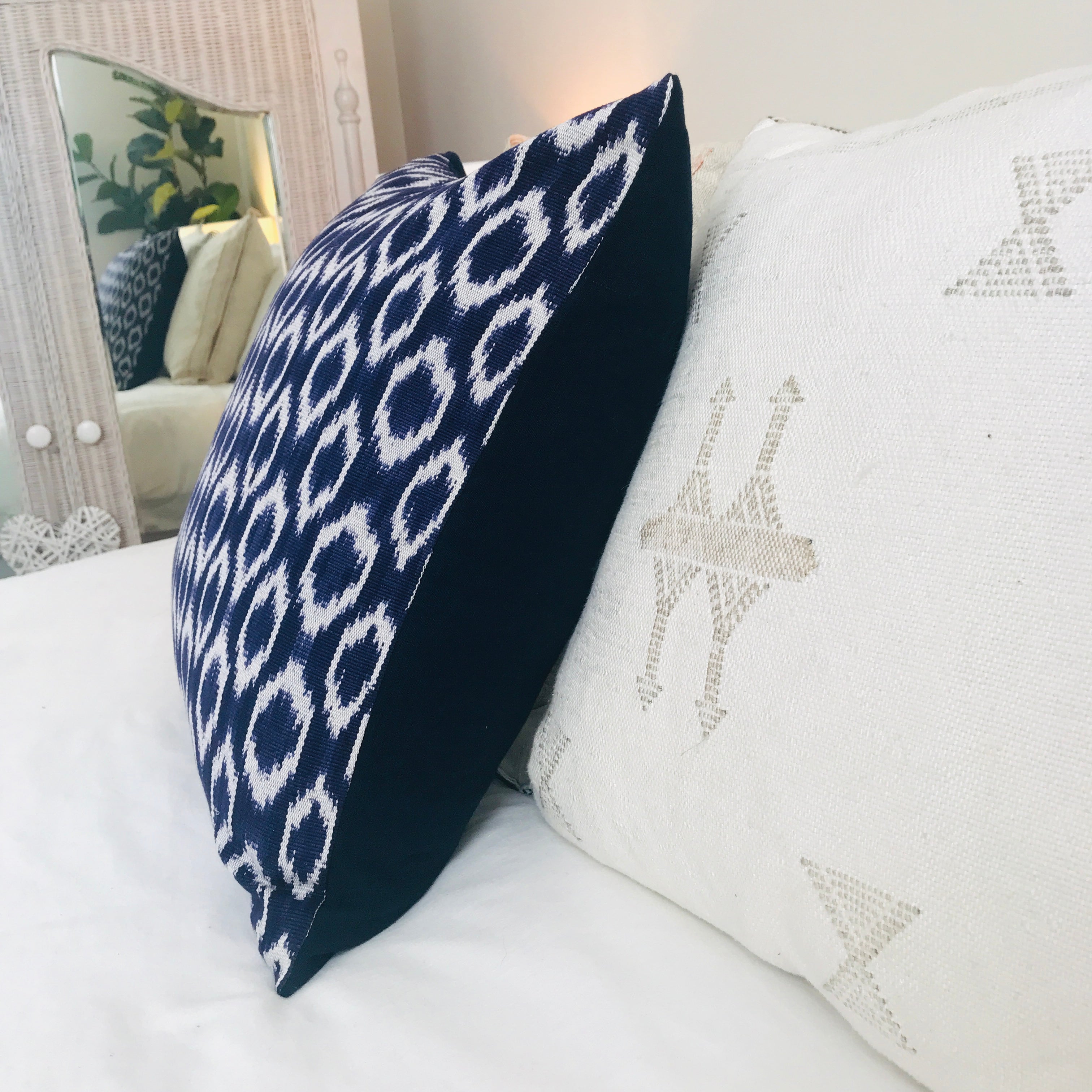Handwoven Guatemala ikat pillow