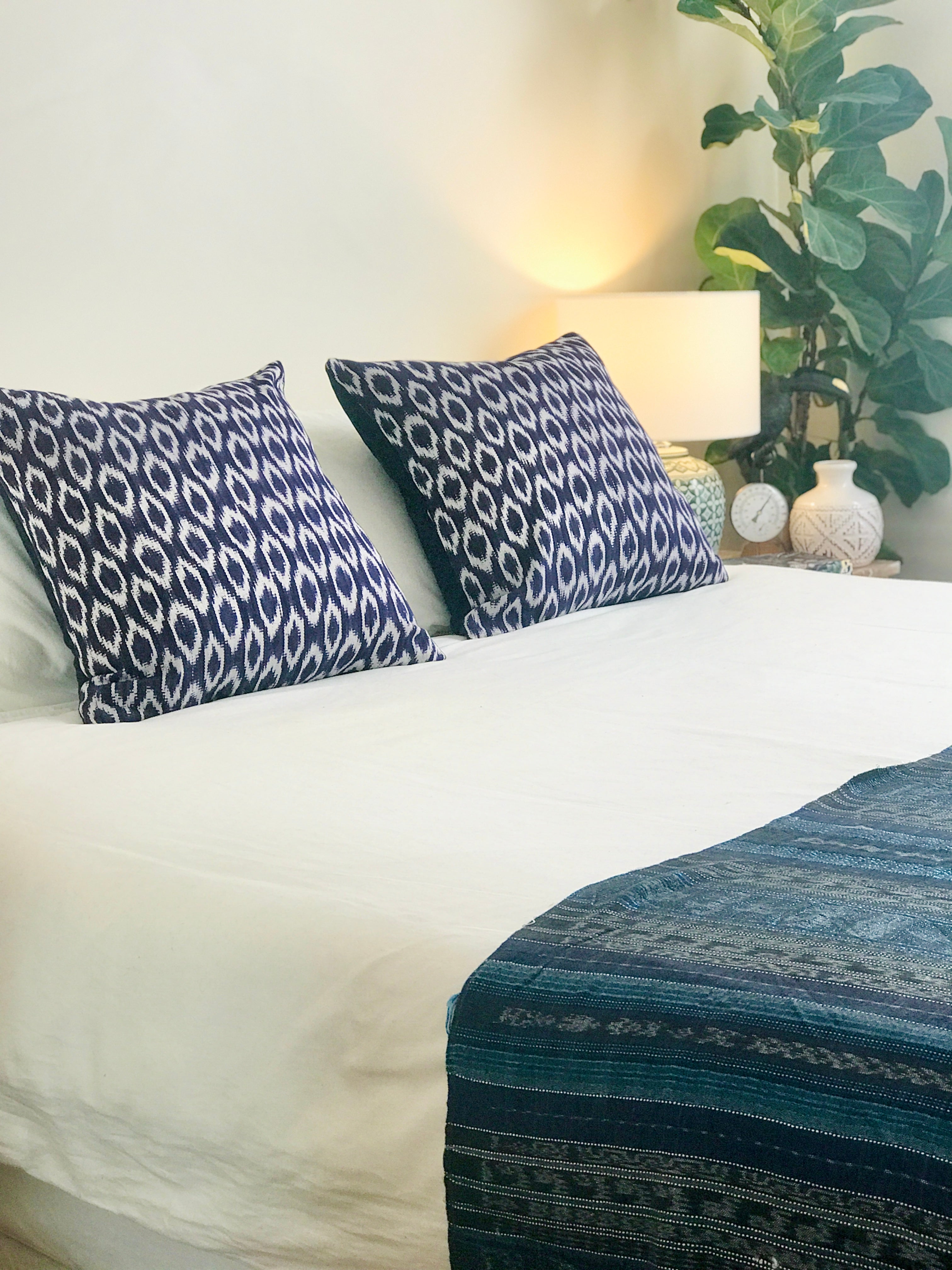 Handwoven Guatemala ikat pillow