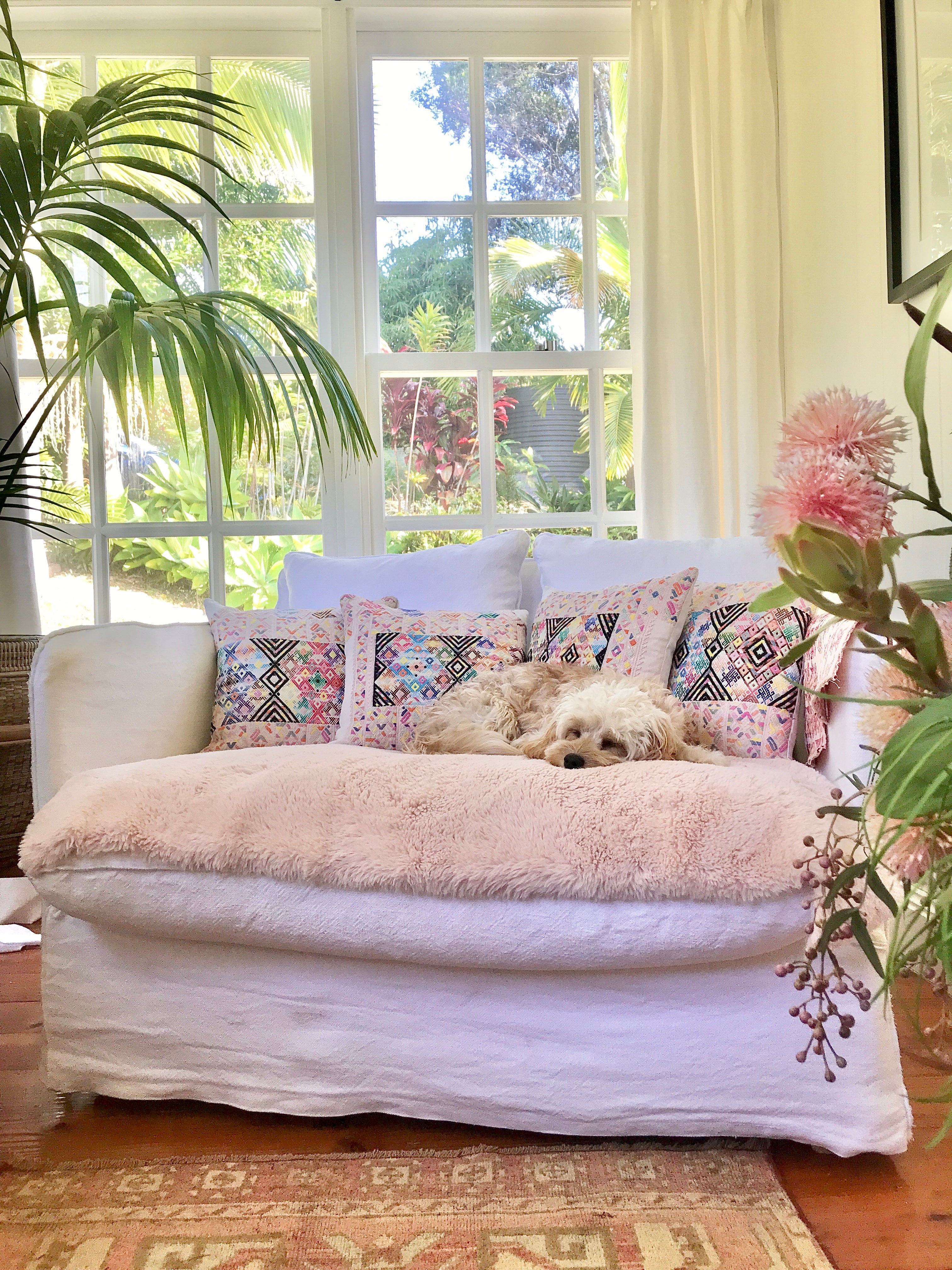 Vintage Textile Cushion - Pink Nahuala XVI