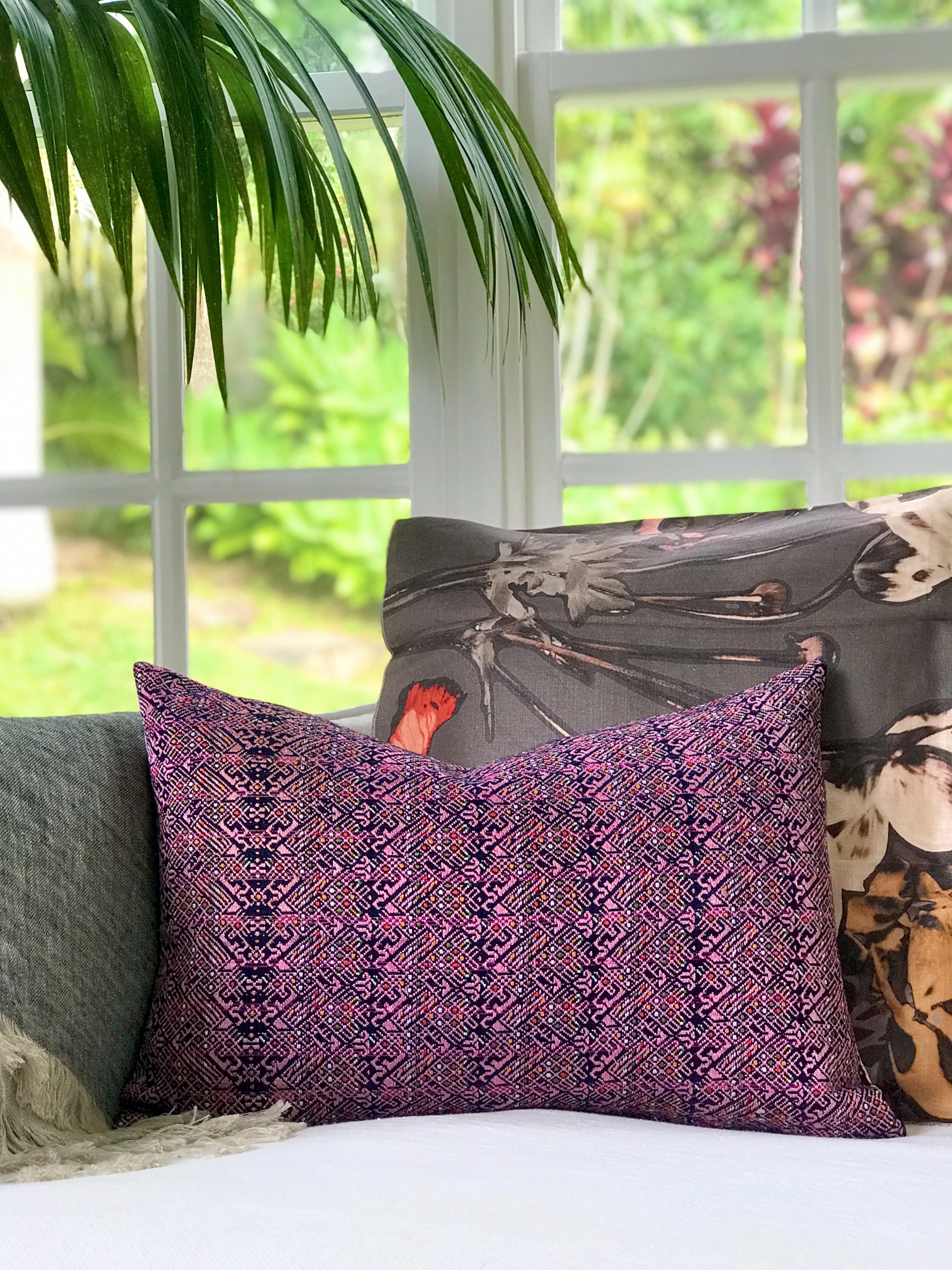 Guatemalan Huipil Pillow - Arabian Dancer