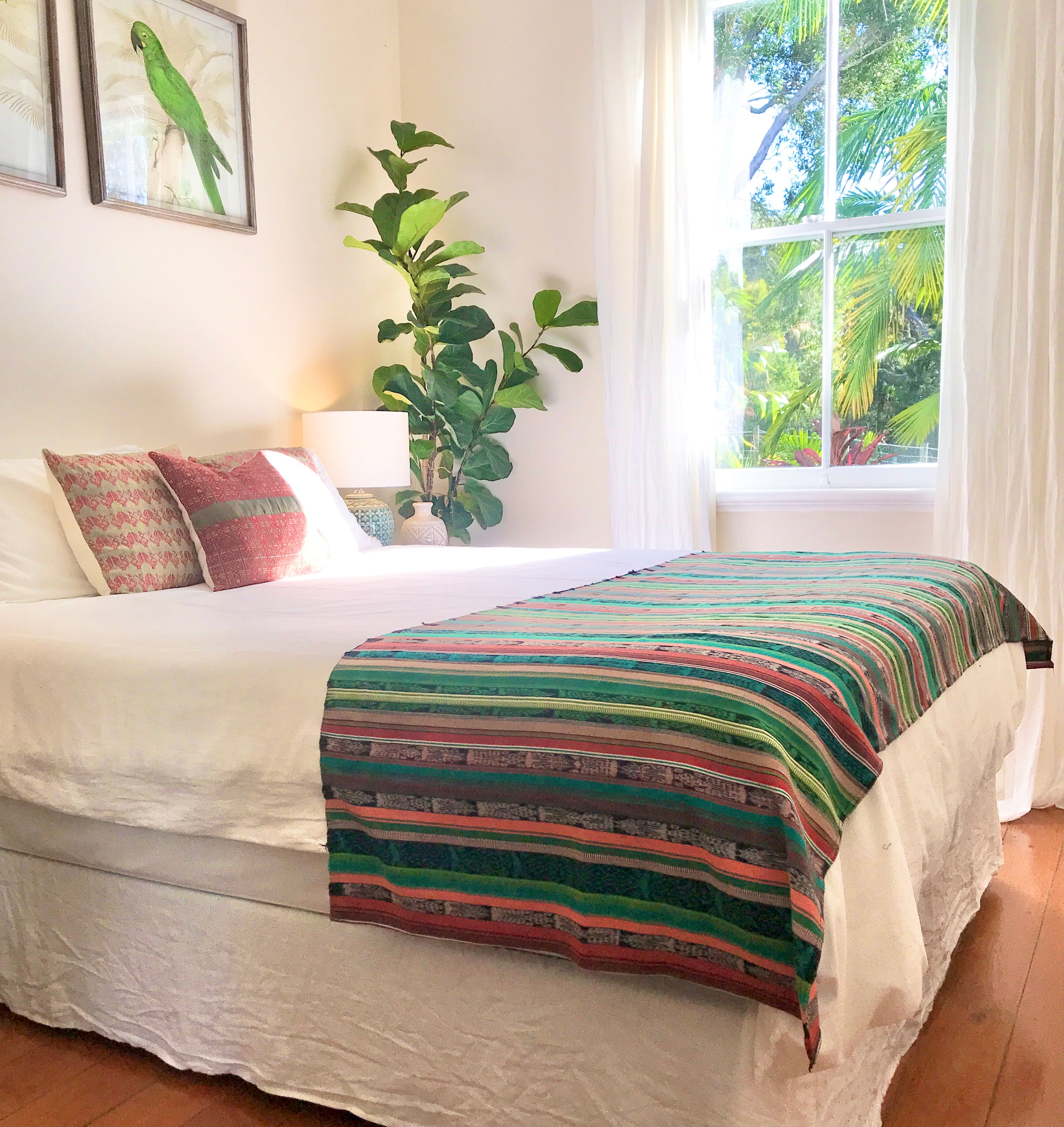 Vintage textile guatemalan cushion