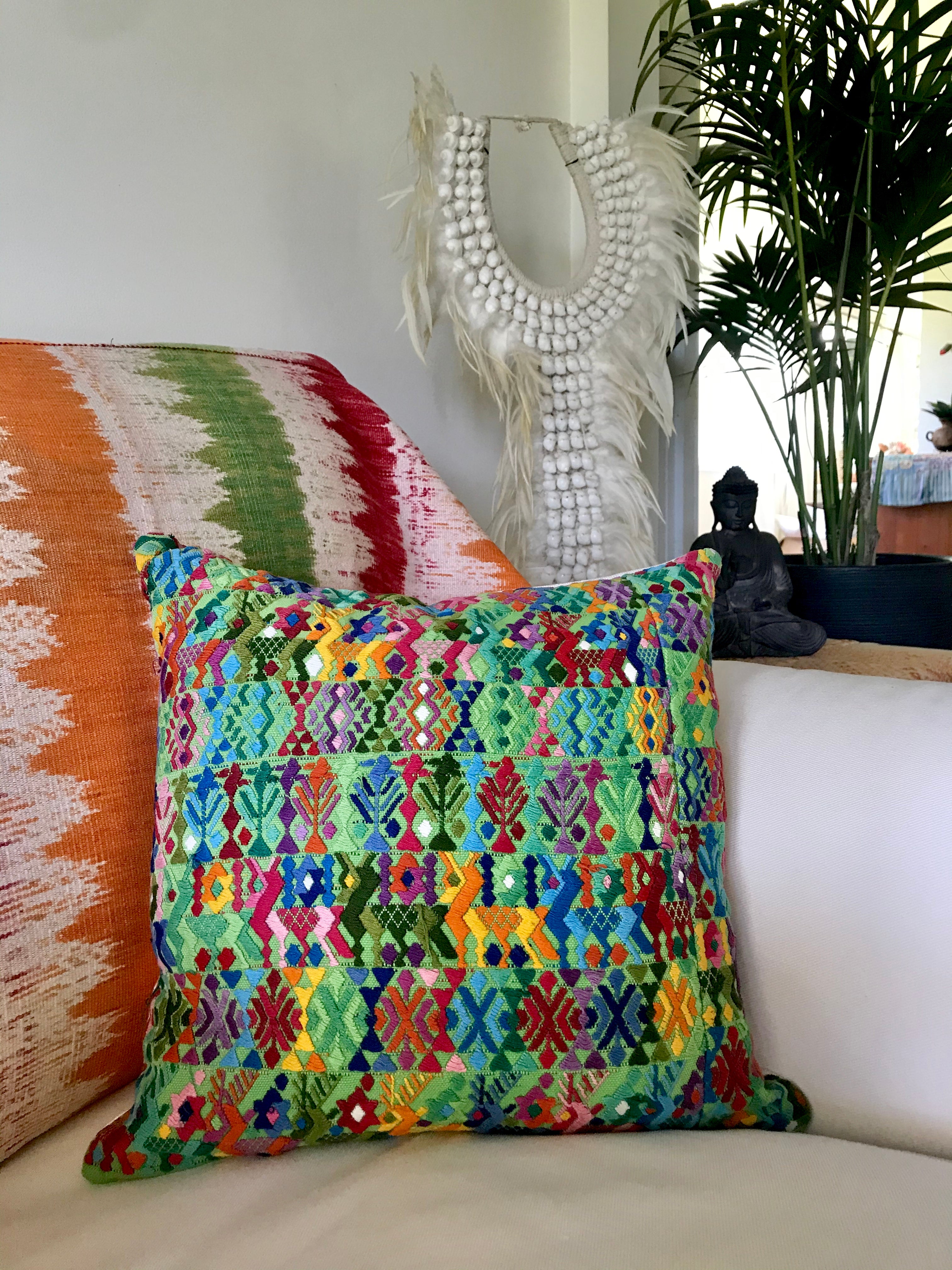 Guatemalan Huipil Textile - Green Coban IV