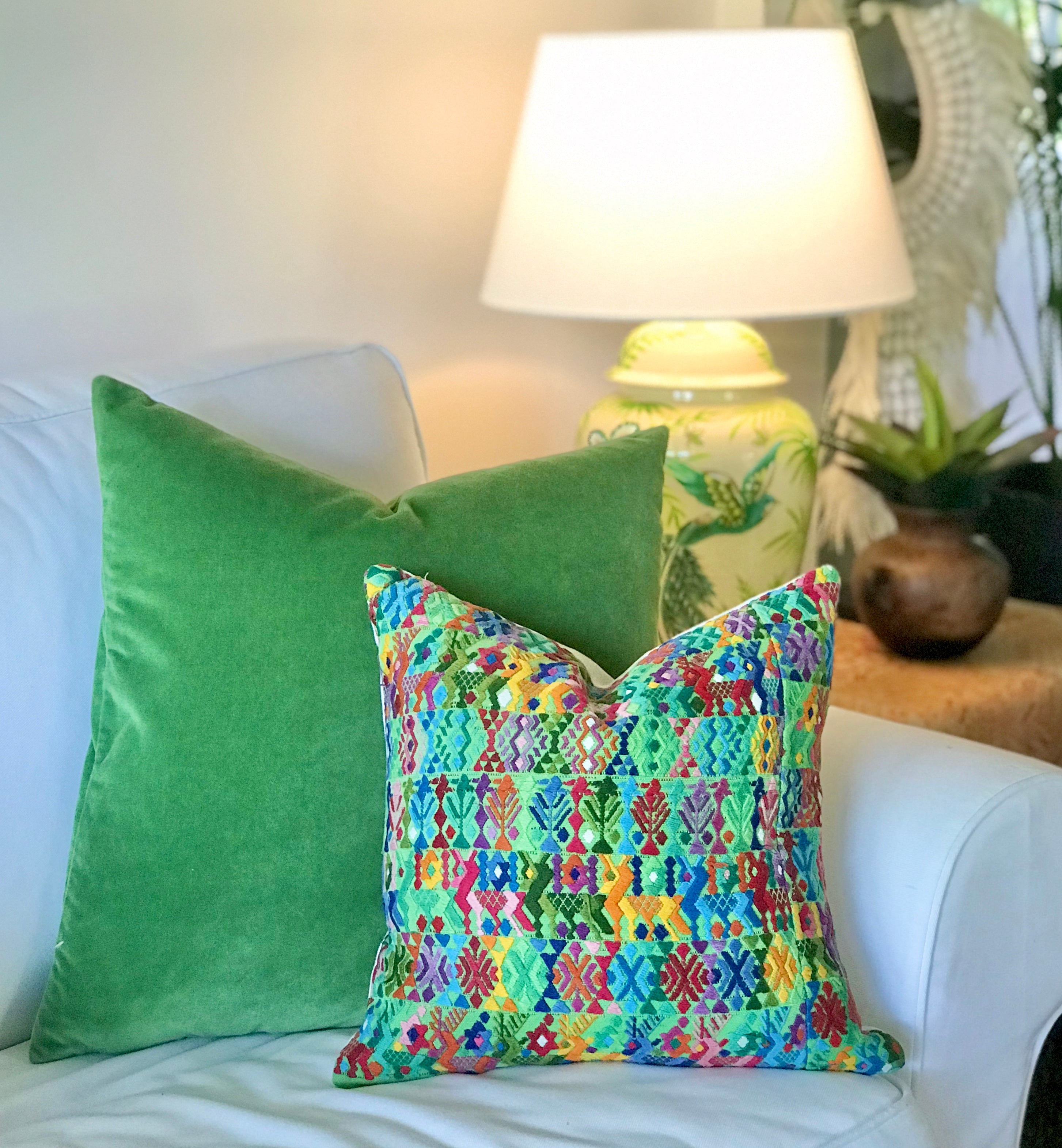 Guatemalan Huipil Textile - Green Coban IV