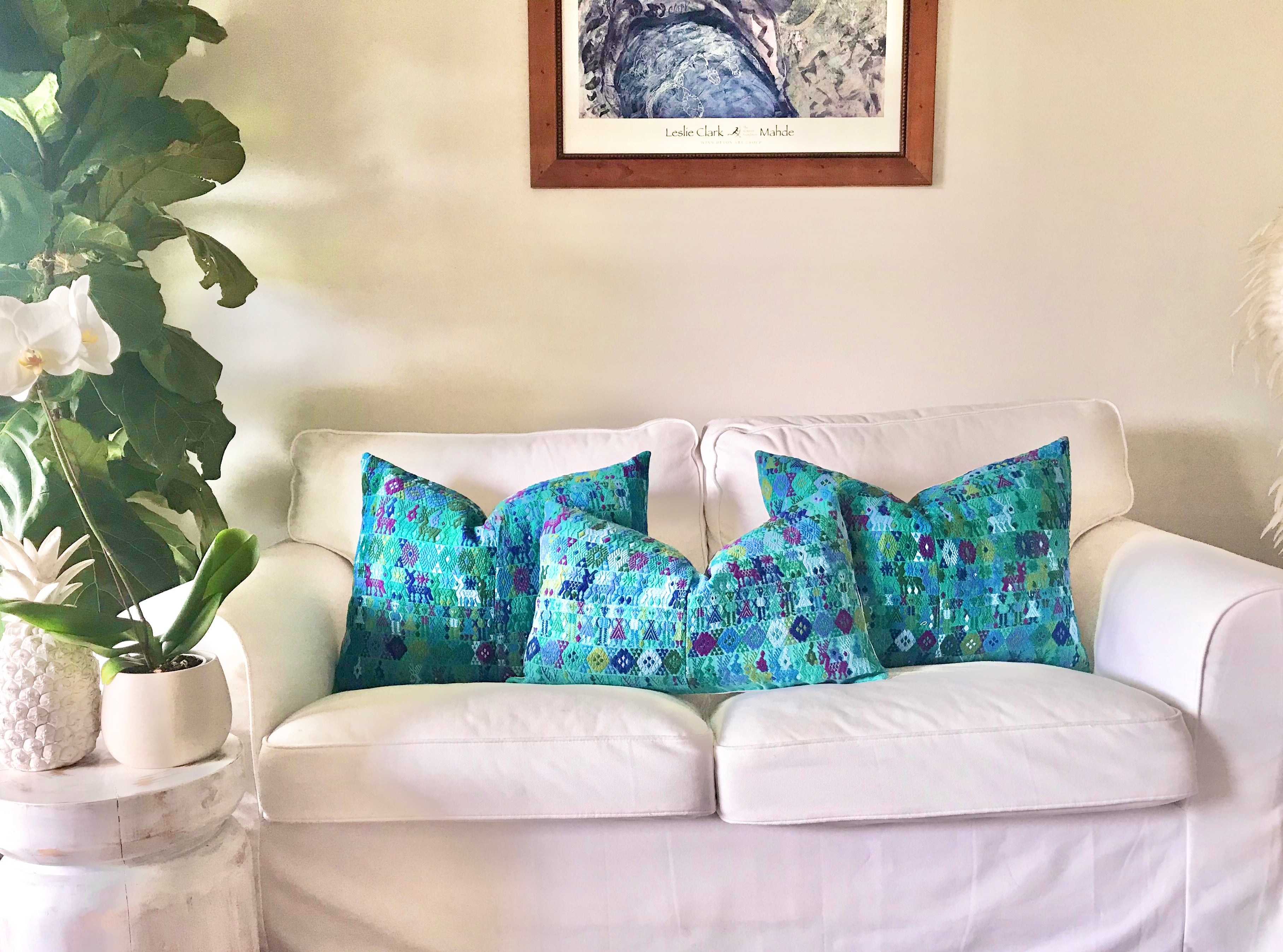 Guatemalan Huipil Textile - Turquoise Coban VI