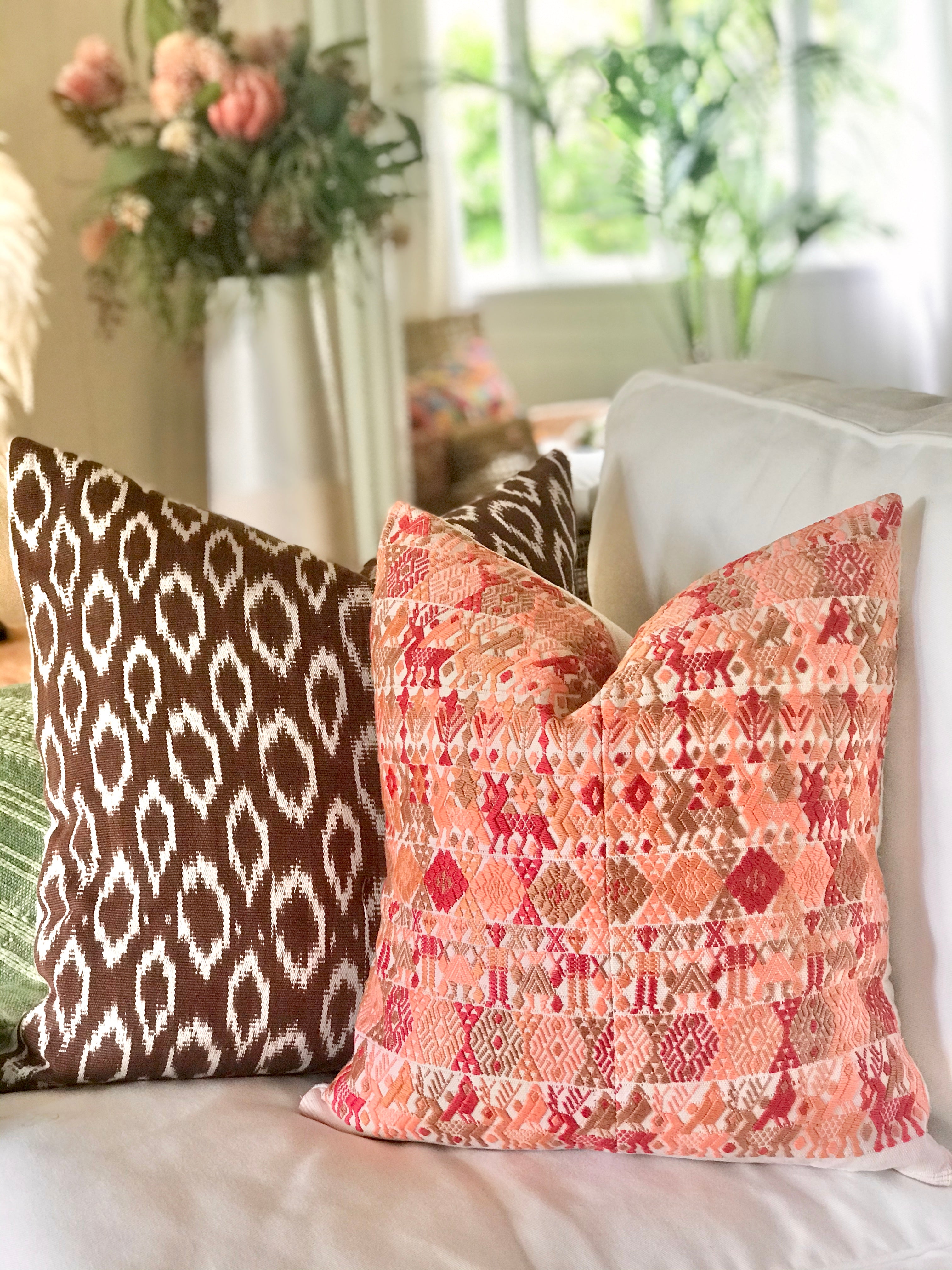 Guatemalan textile pillow