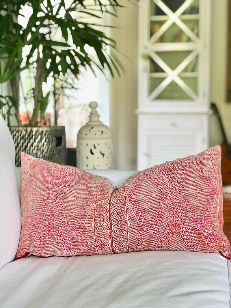 Guatemalan textiles, huipil pillow - Lamour Artisans