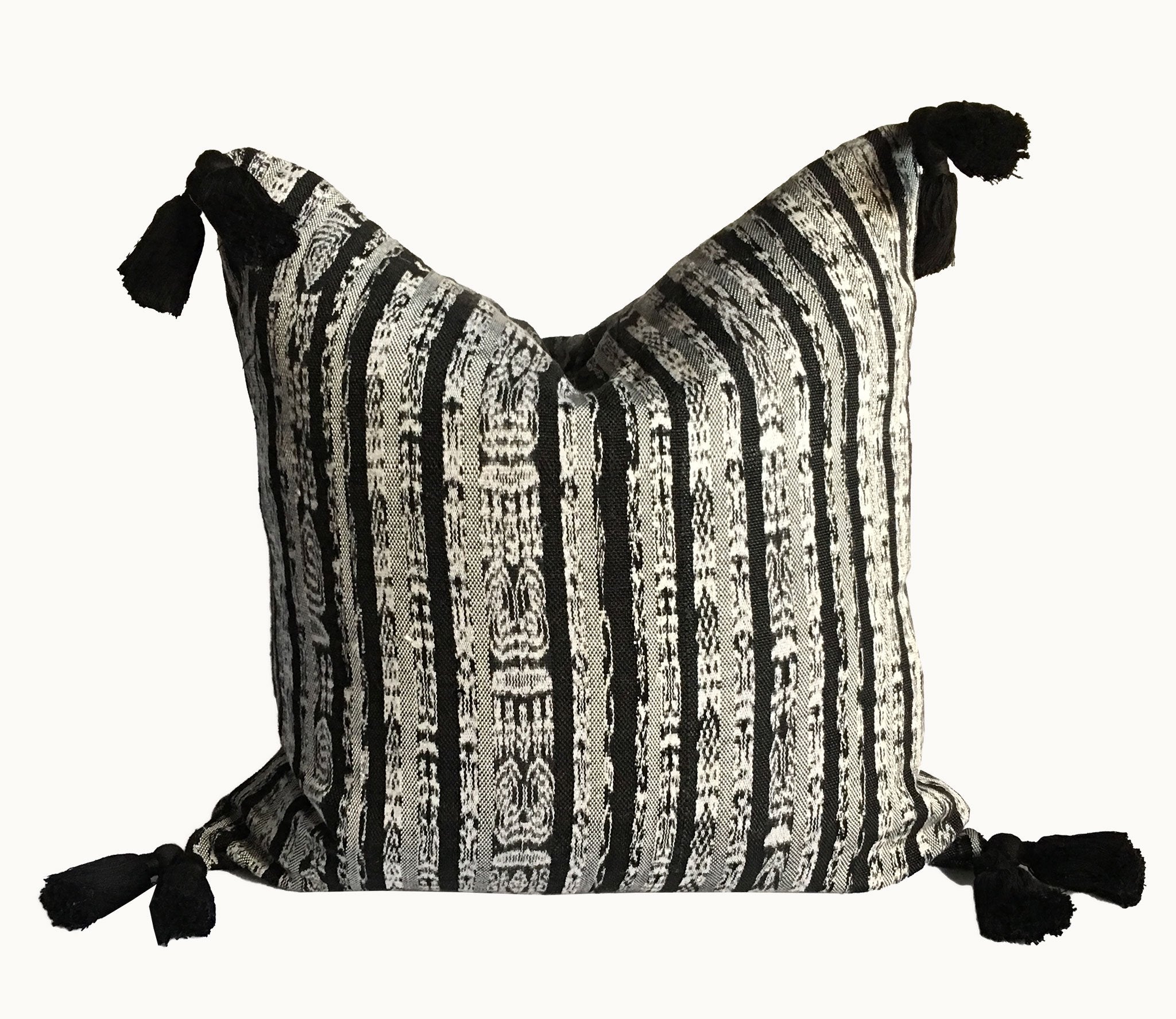 Guatemalan textiles, ikat pillow - Lamour Artisans