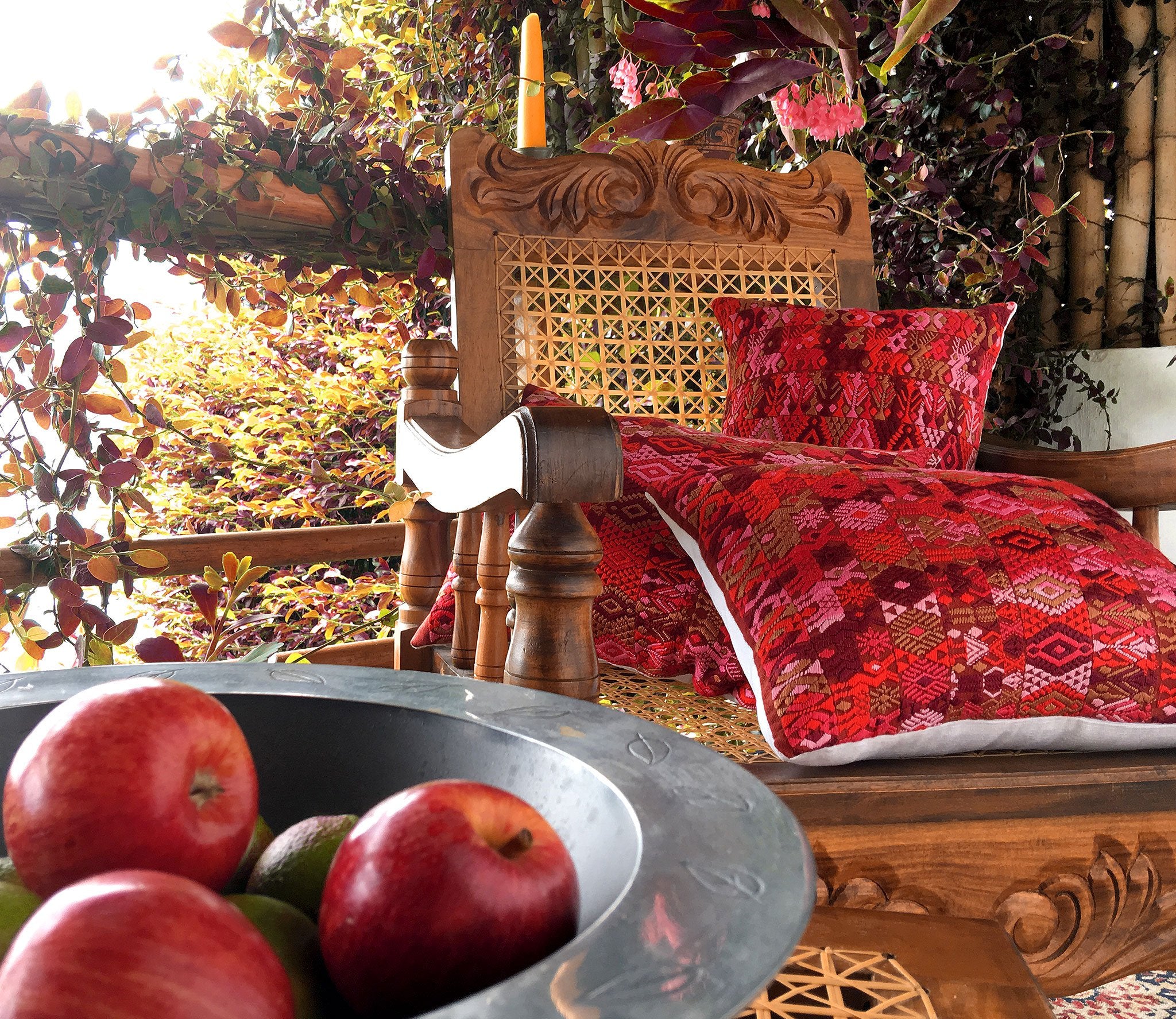 Guatemalan textiles, huipil pillow - Lamour Artisans