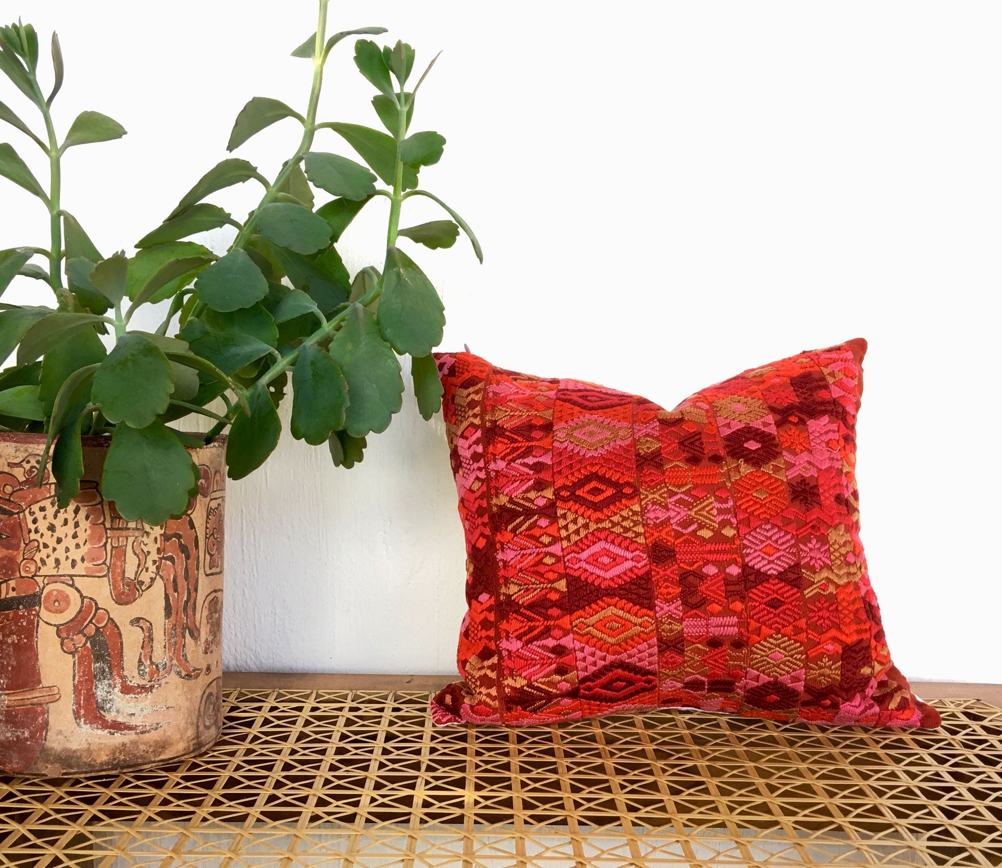 Guatemalan textiles, huipil pillow - Lamour Artisans