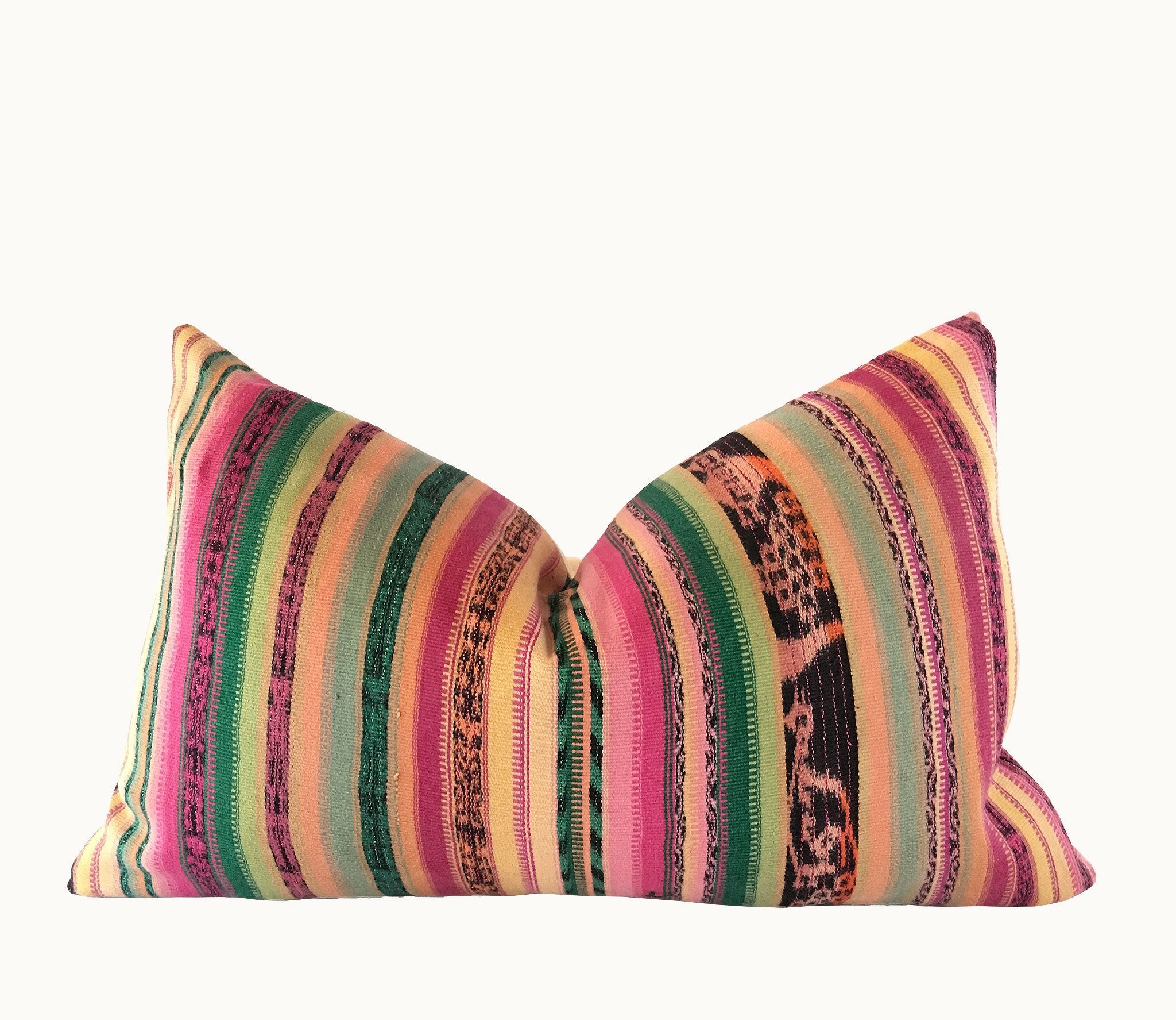 Guatemalan textiles, ikat pillow - Lamour Artisans