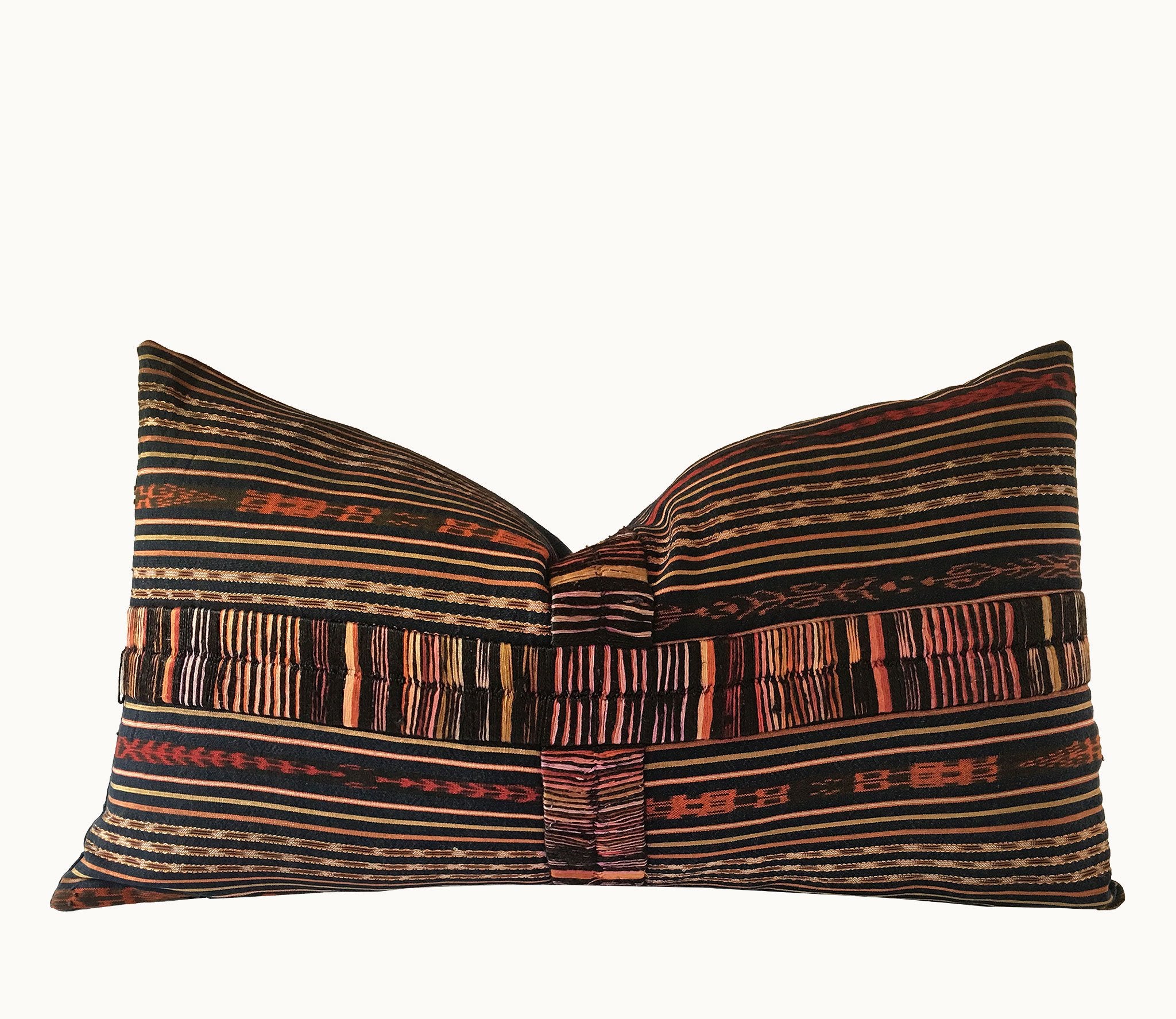 Guatemalan textiles, ikat pillow - Lamour Artisans