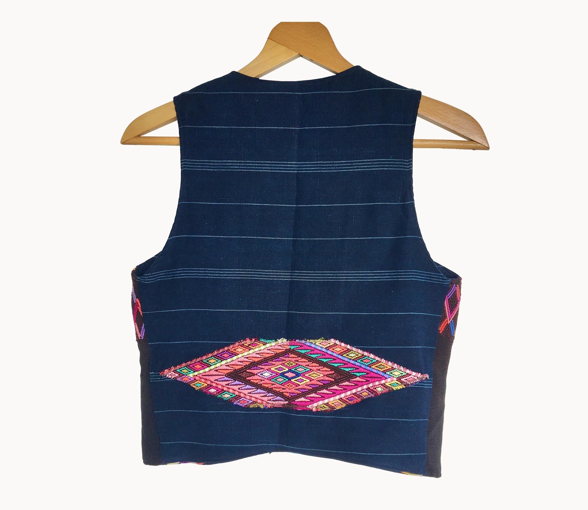 Guatemalan Huipil Vest, Chichicastenango huipil made into a boho vest