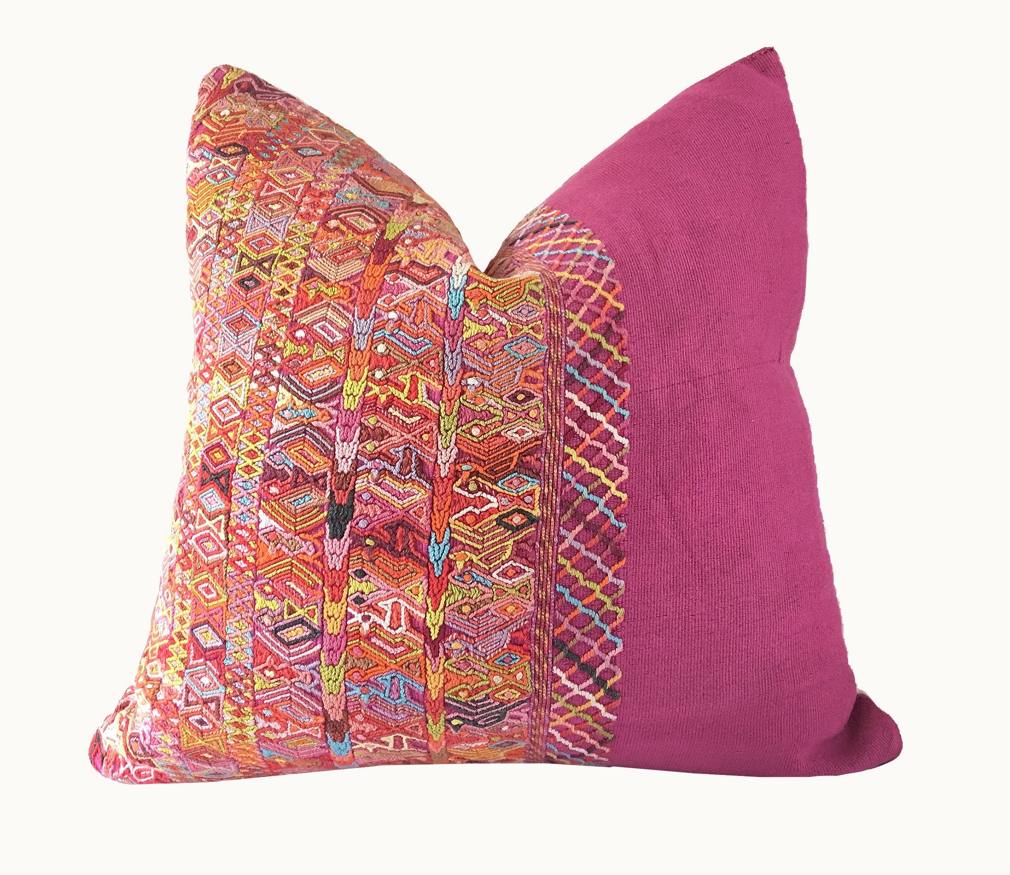 Guatemalan textiles, huipil pillow - Lamour Artisans