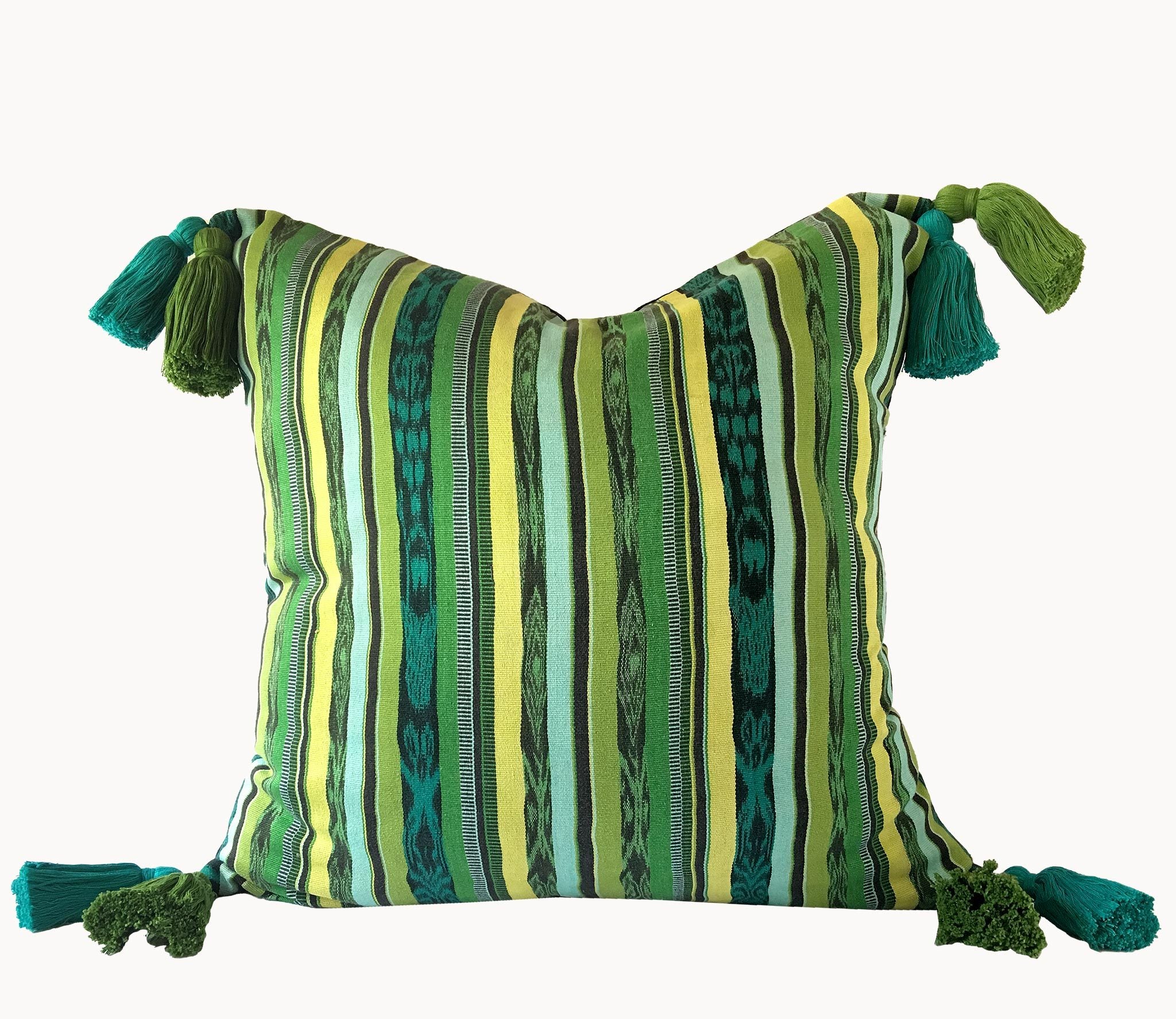 Guatemalan textiles, ikat pillow - Lamour Artisans