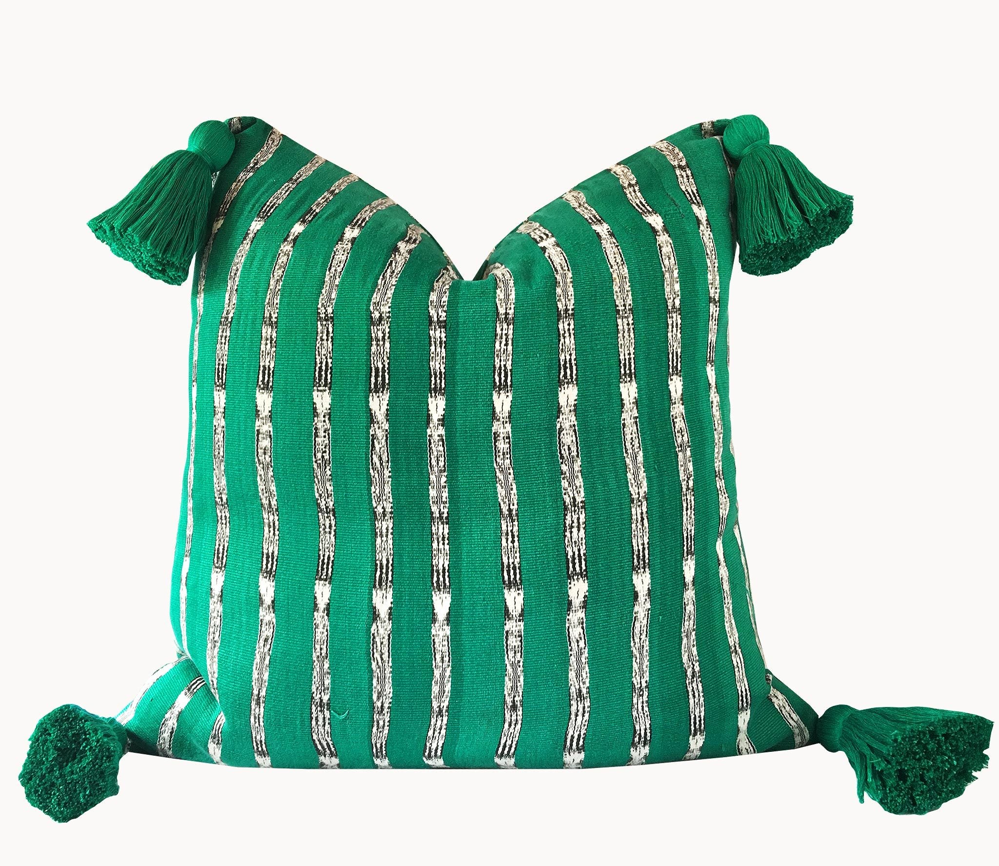 Guatemalan textiles, ikat pillow - Lamour Artisans