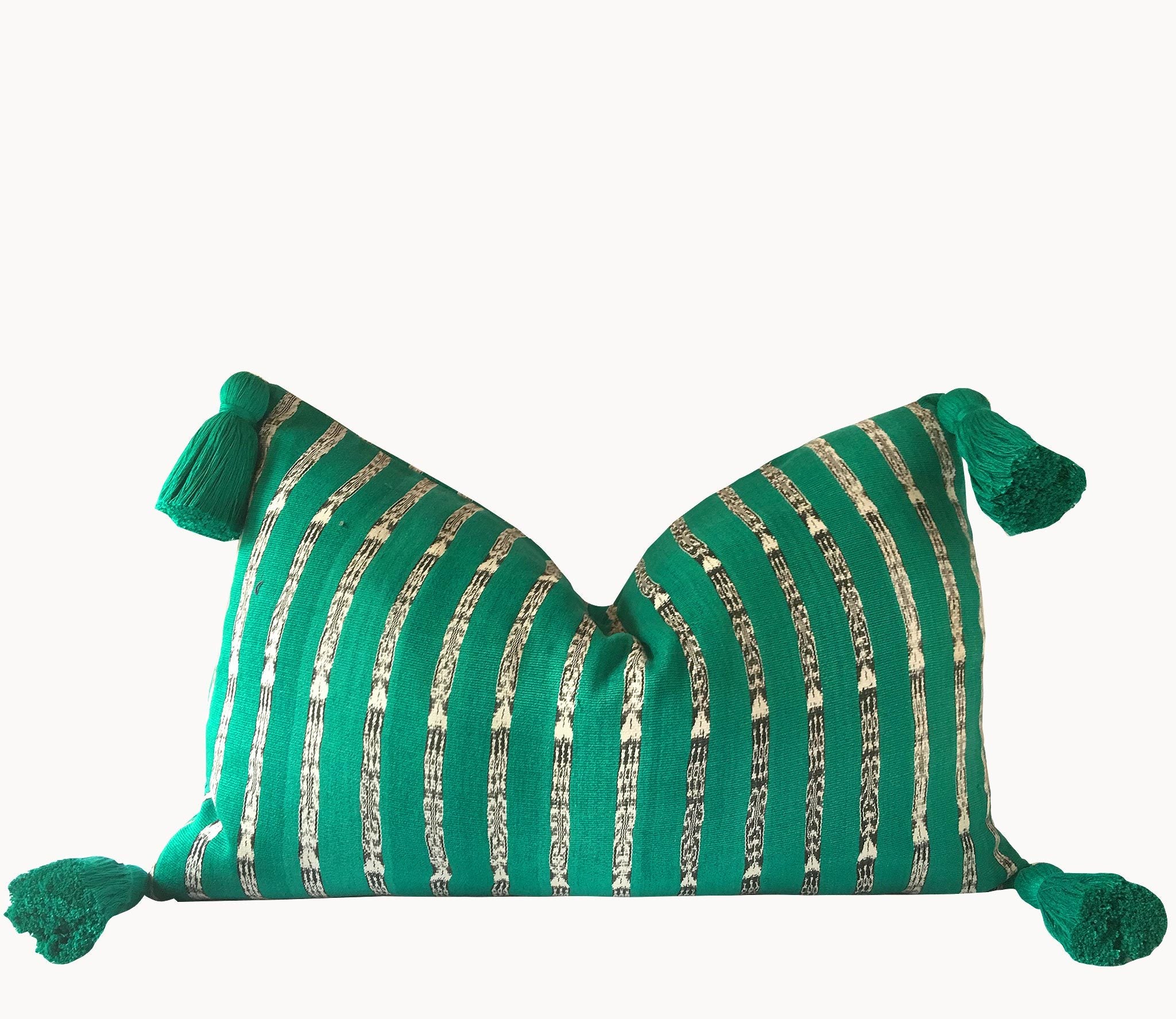 Guatemalan textiles, ikat pillow - Lamour Artisans