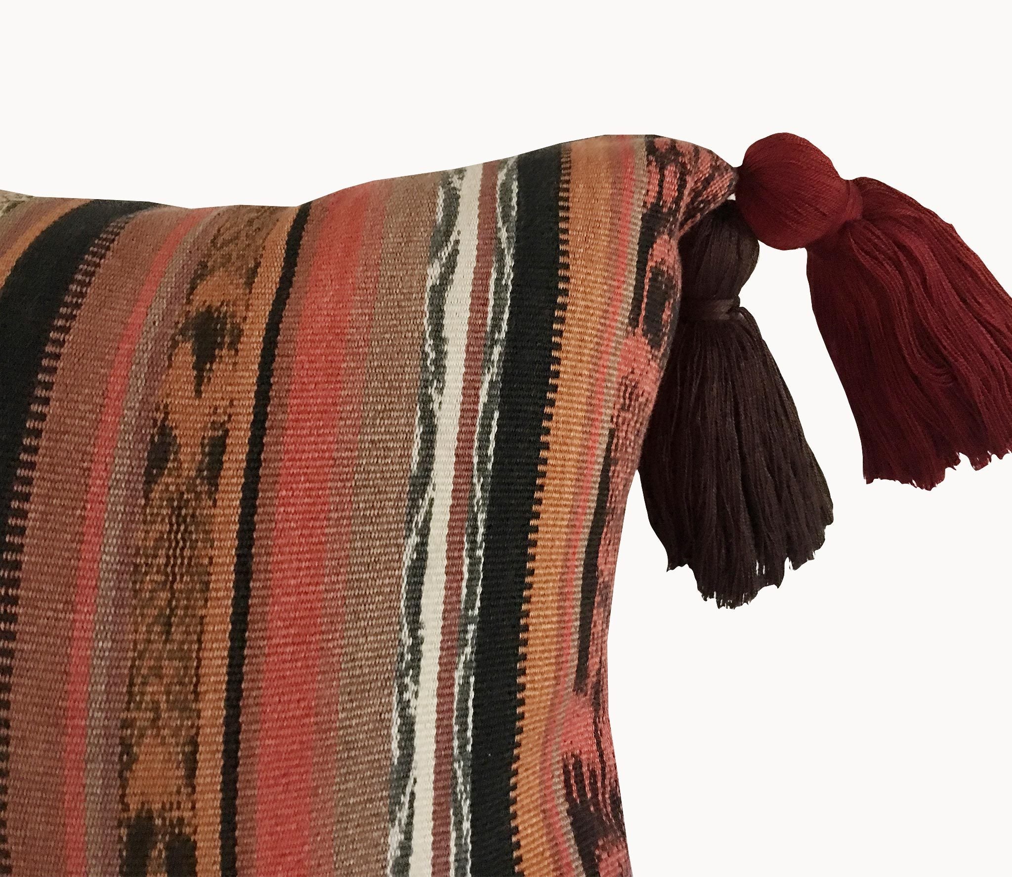 Guatemalan textiles, ikat pillow - Lamour Artisans
