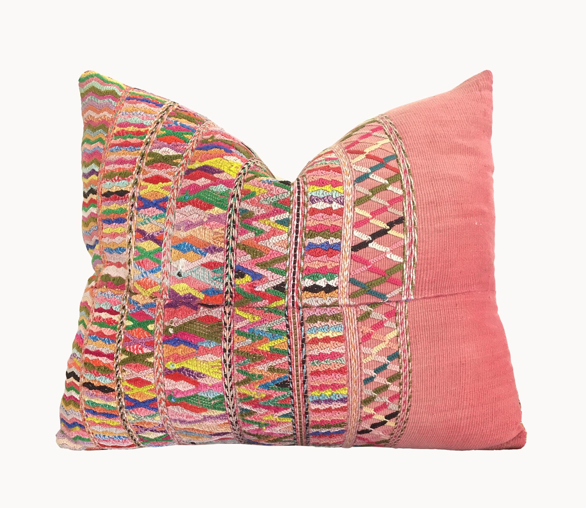 Guatemalan textiles, huipil pillow - Lamour Artisans