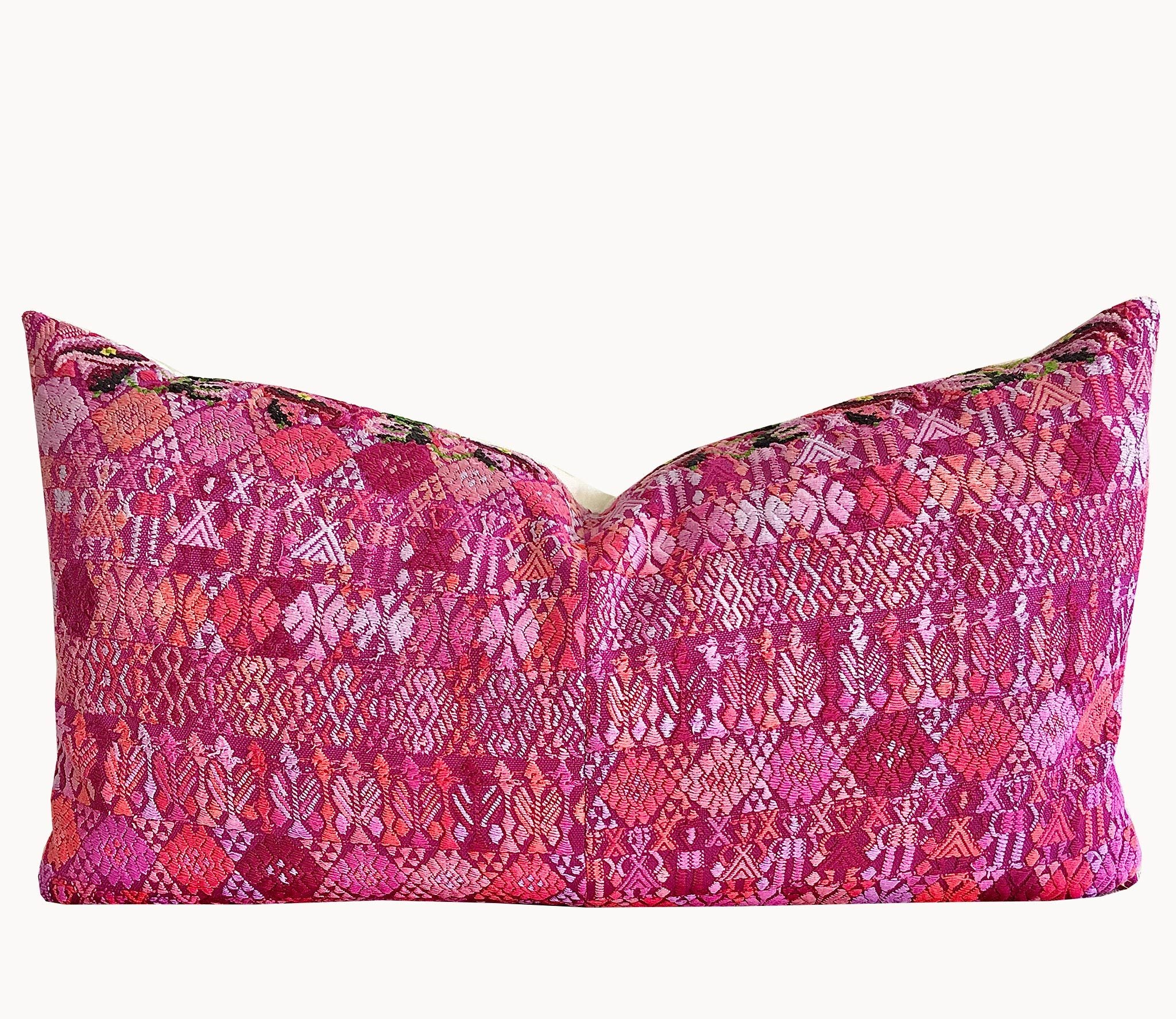 Guatemalan textiles, huipil pillow - Lamour Artisans