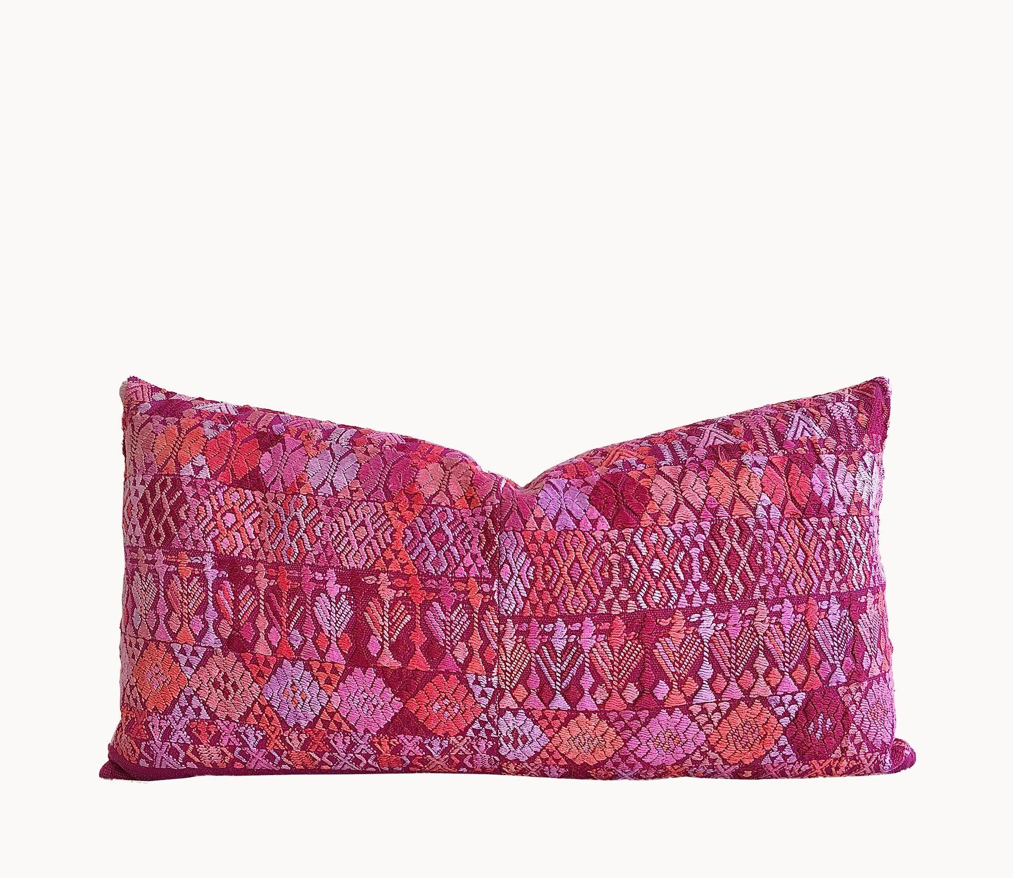 Guatemalan textiles, huipil pillow - Lamour Artisans