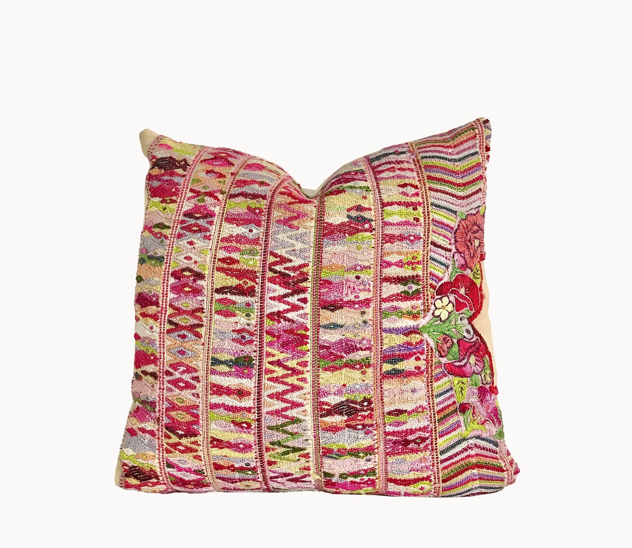 Guatemalan textiles, huipil pillow - Lamour Artisans
