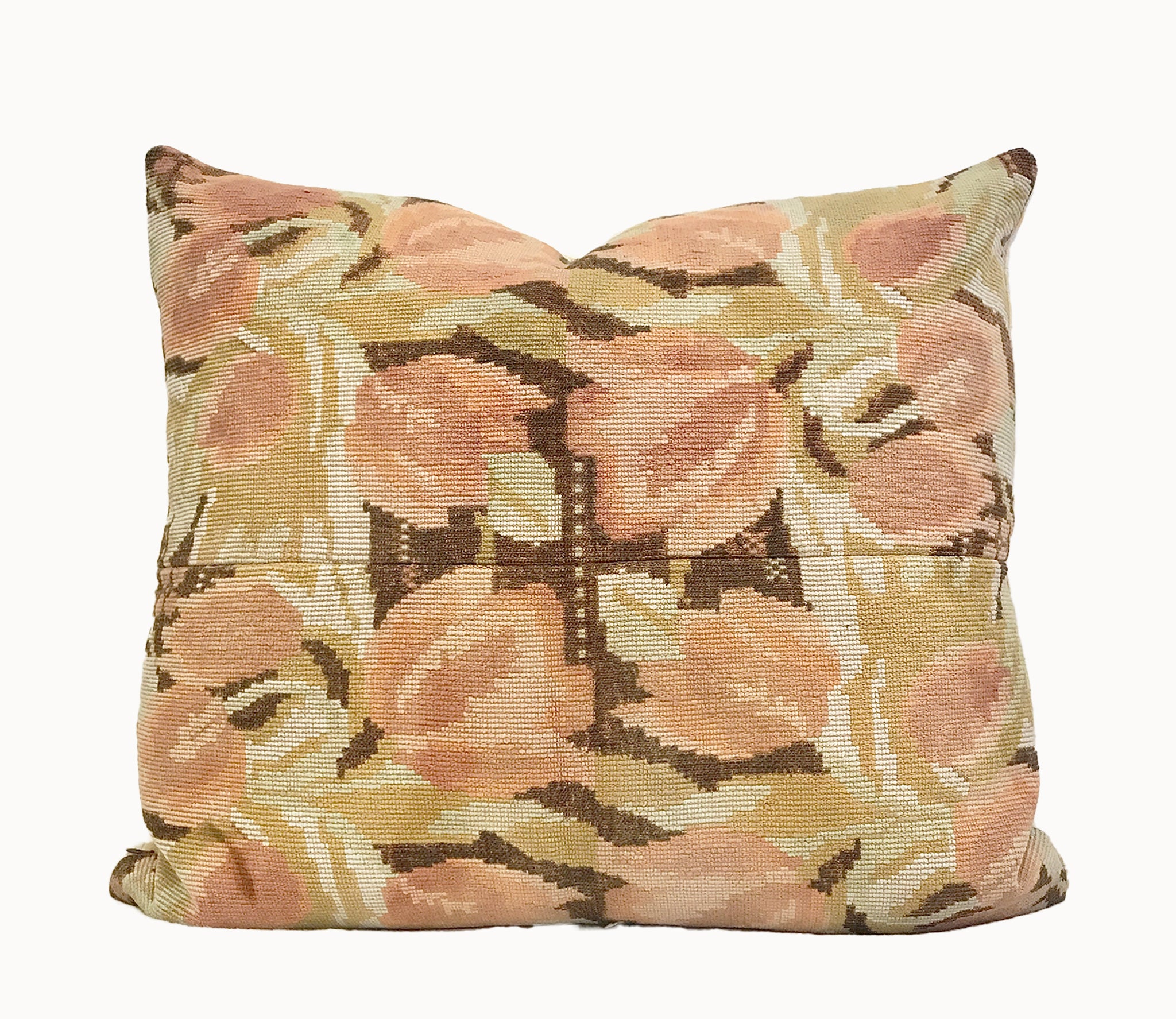 Vintage textile pillows made from a Guatemalan huipil and corte