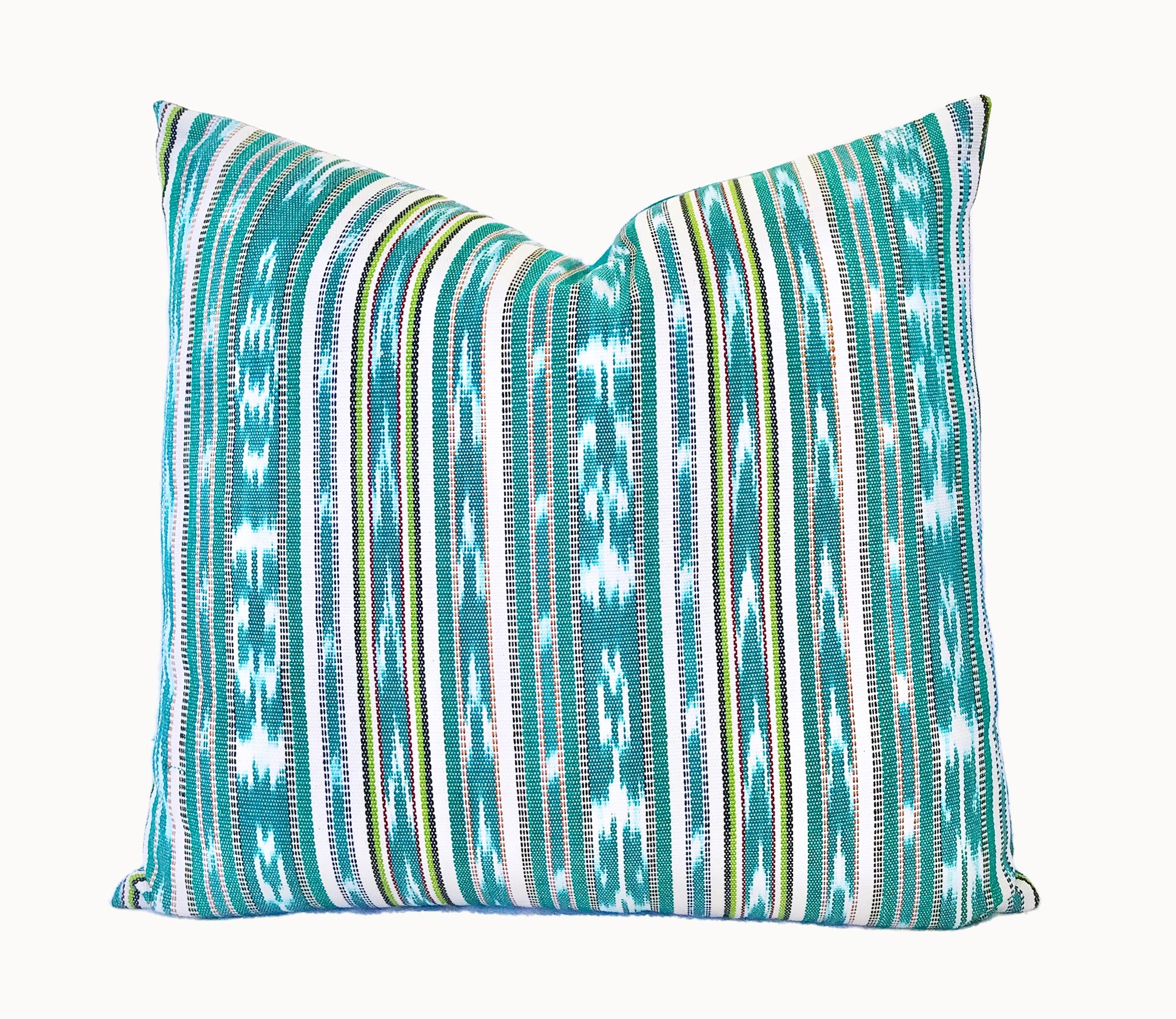 Woven ikat pillow - Guatemalan fabric