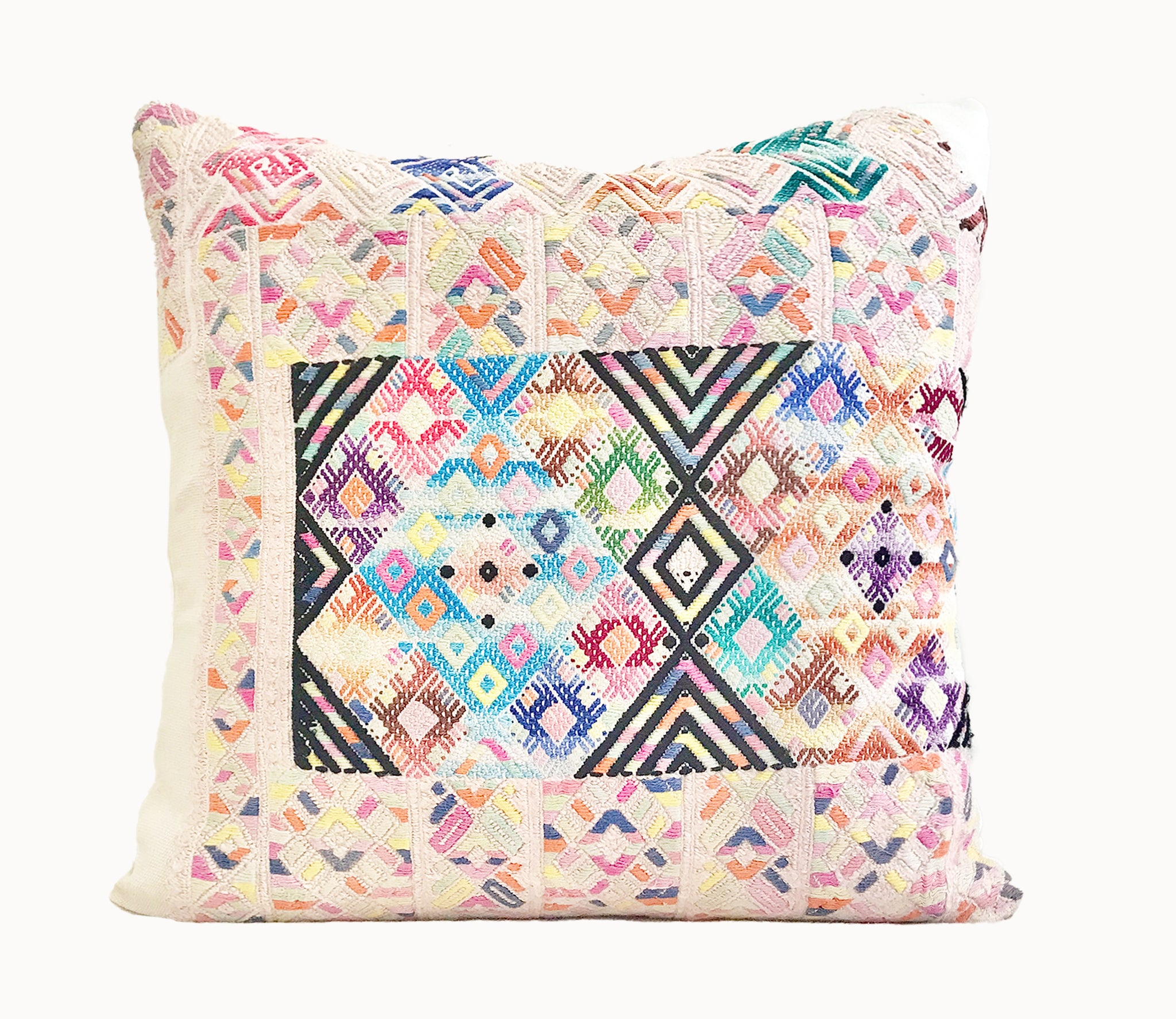 Vintage Textile Cushion - Pink Nahuala XVI