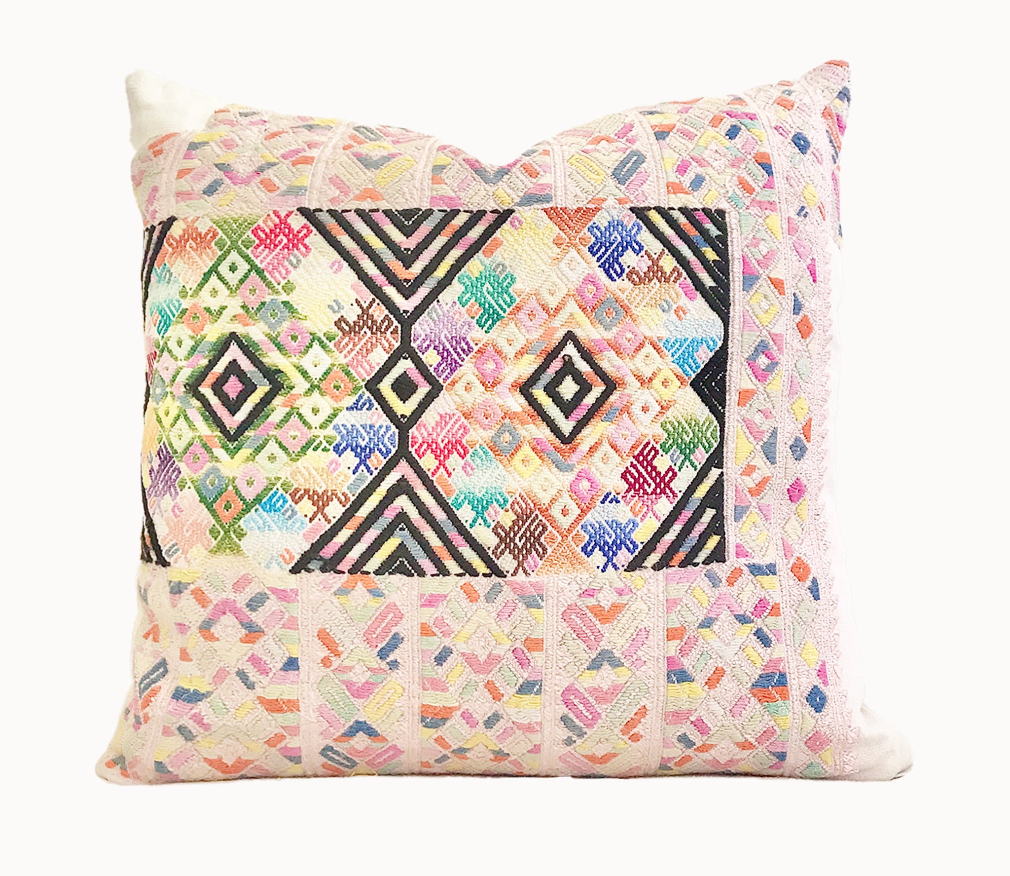 Vintage Textile Cushion - Pink Nahuala XVI