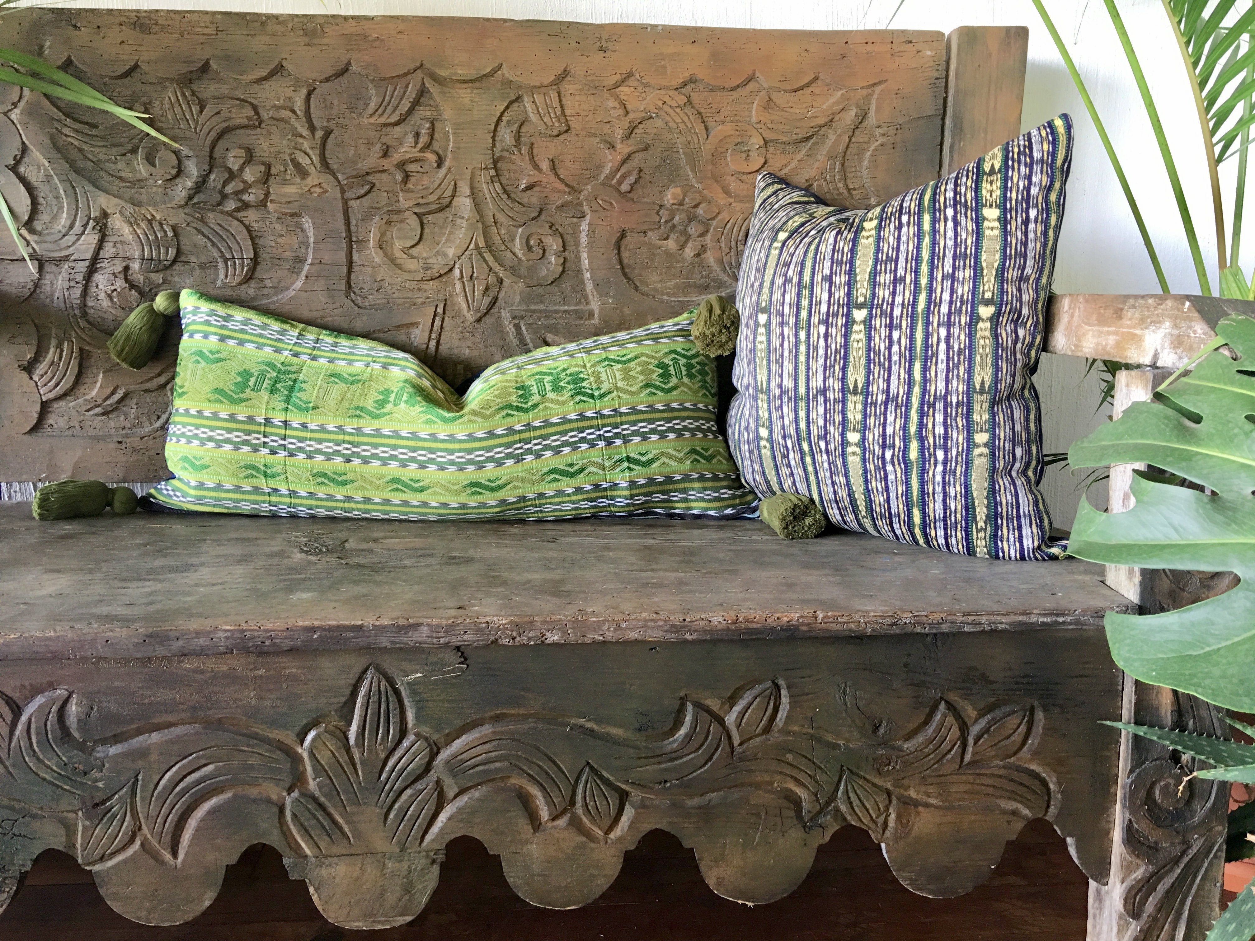 Guatemalan textiles, huipil pillow - Lamour Artisans