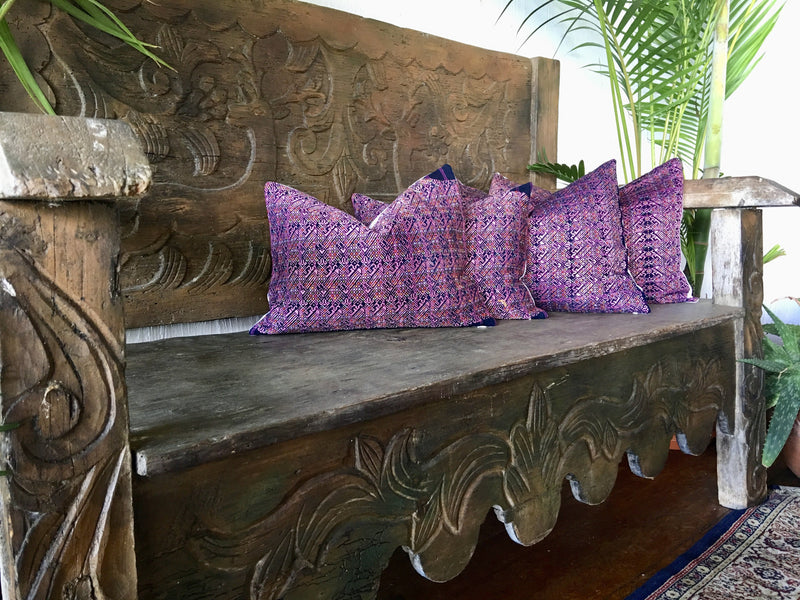 Guatemalan textiles, huipil pillow - Lamour Artisans