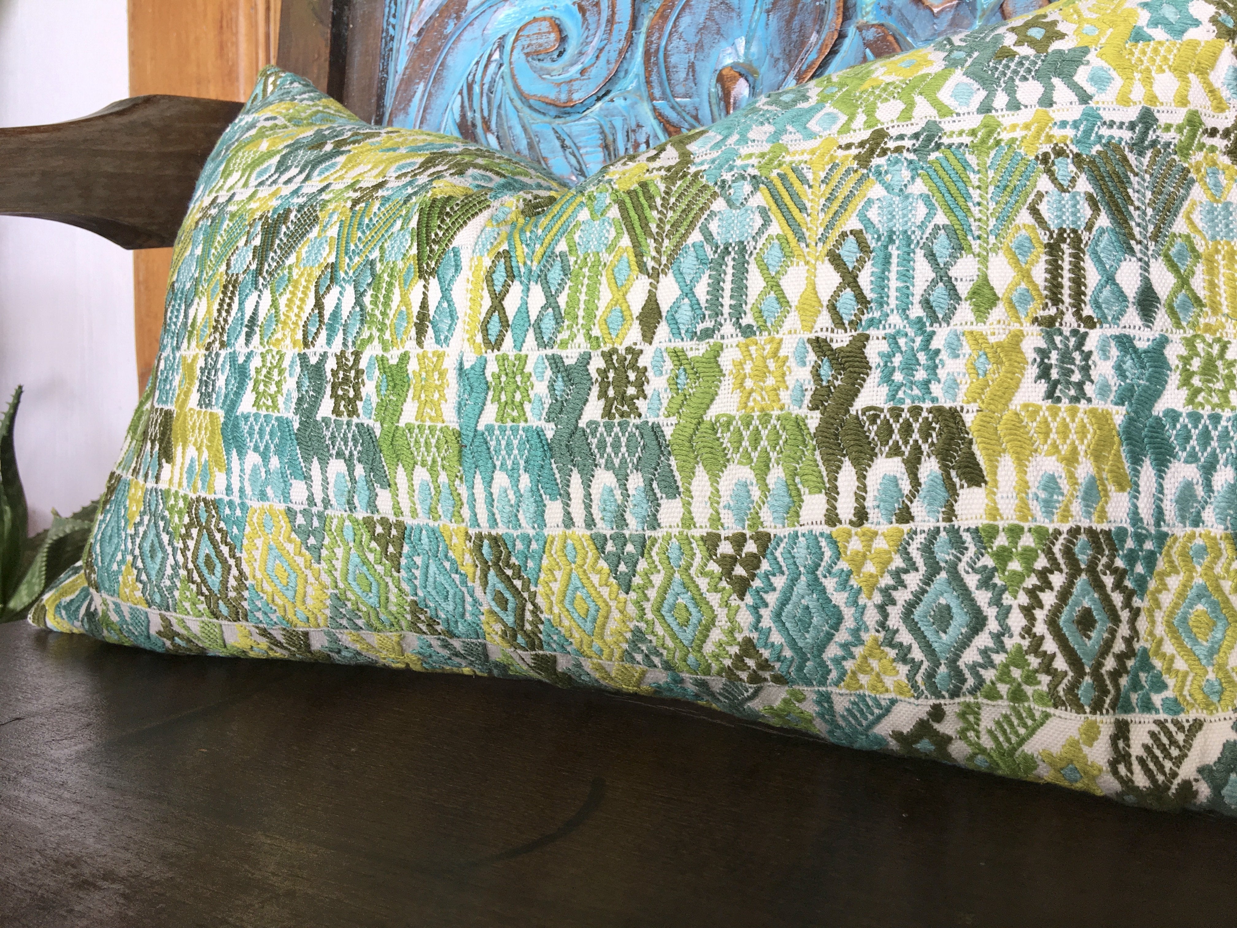 Guatemalan textiles, huipil pillow - Lamour Artisans