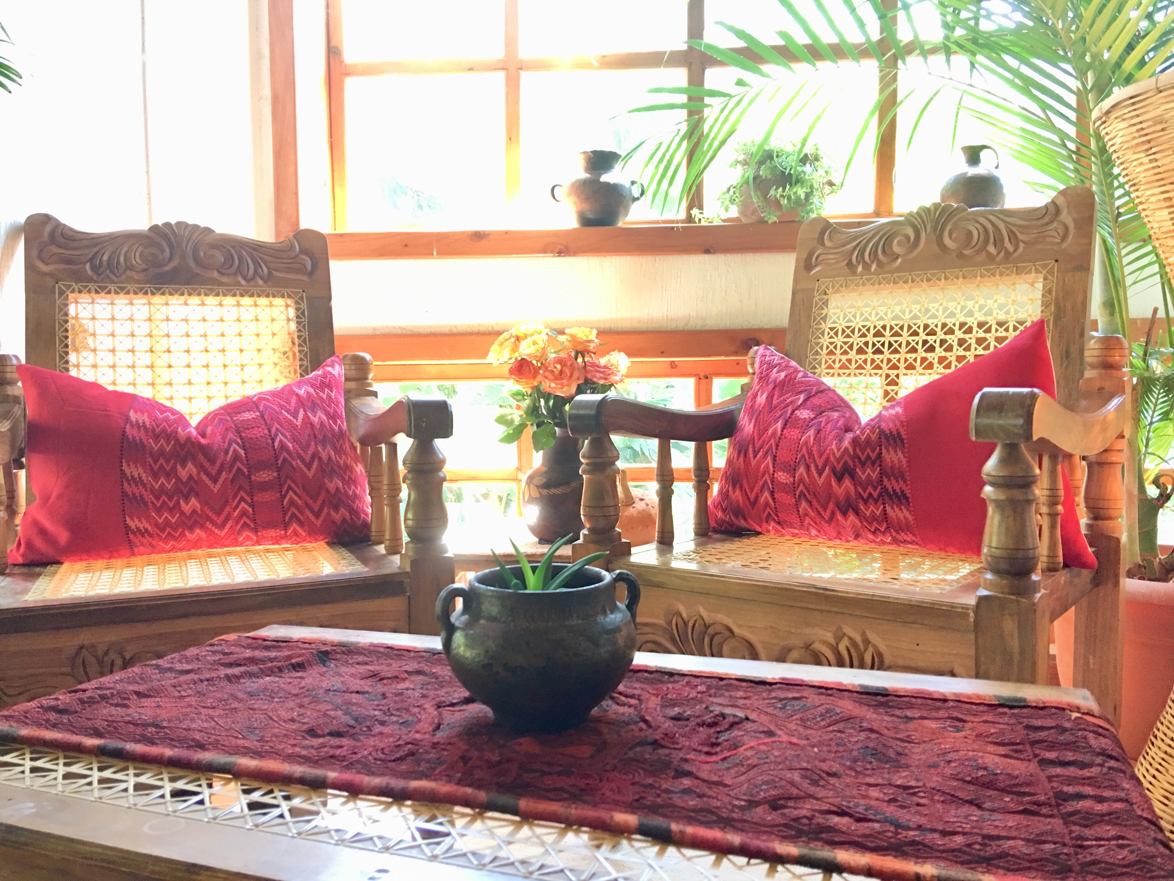 Guatemalan textiles, huipil pillow - Lamour Artisans