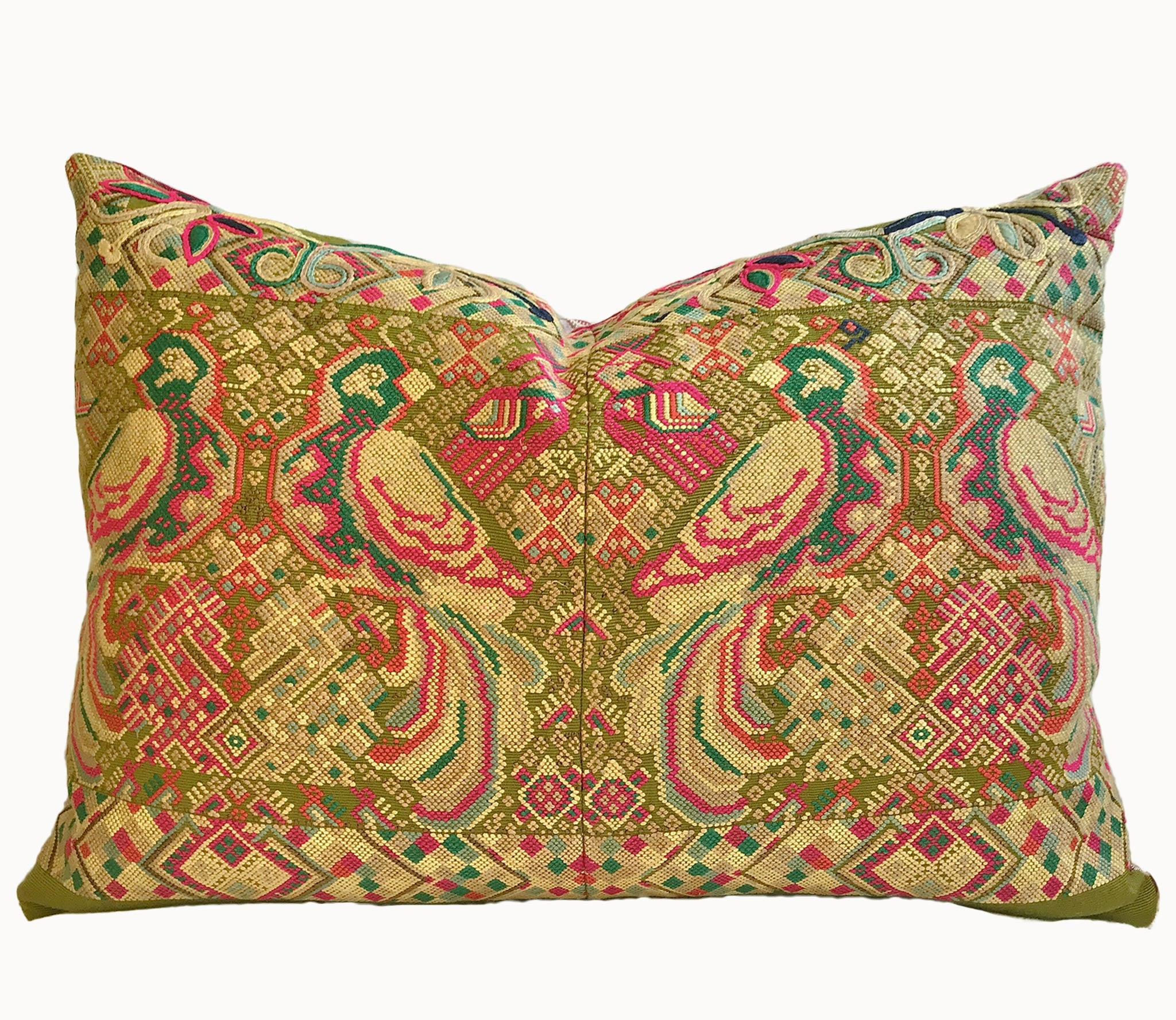 Guatemalan Huipil Pillows - Chichicastenango Quetzales I