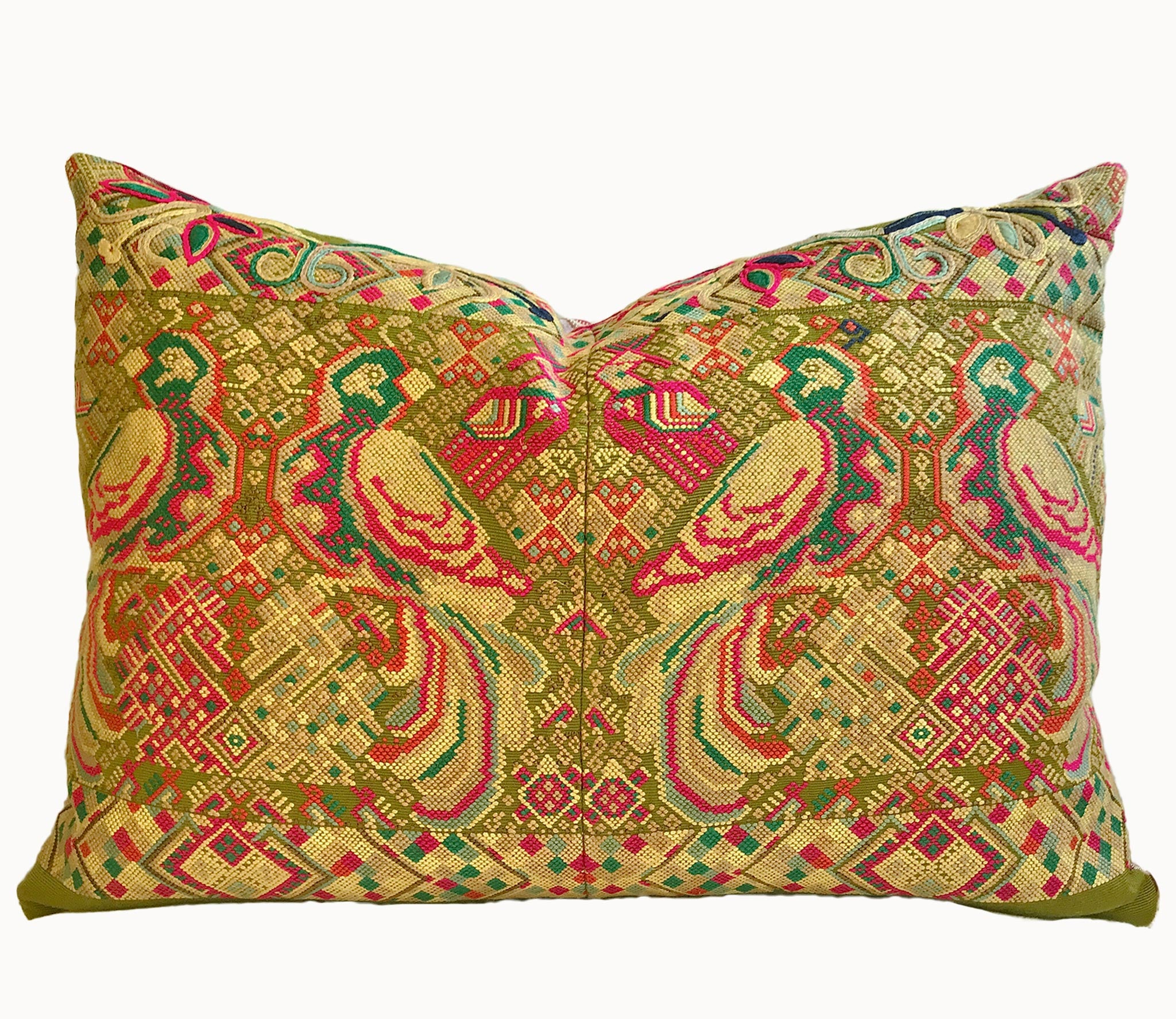 Guatemalan Huipil Pillows - Chichicastenango Quetzales I