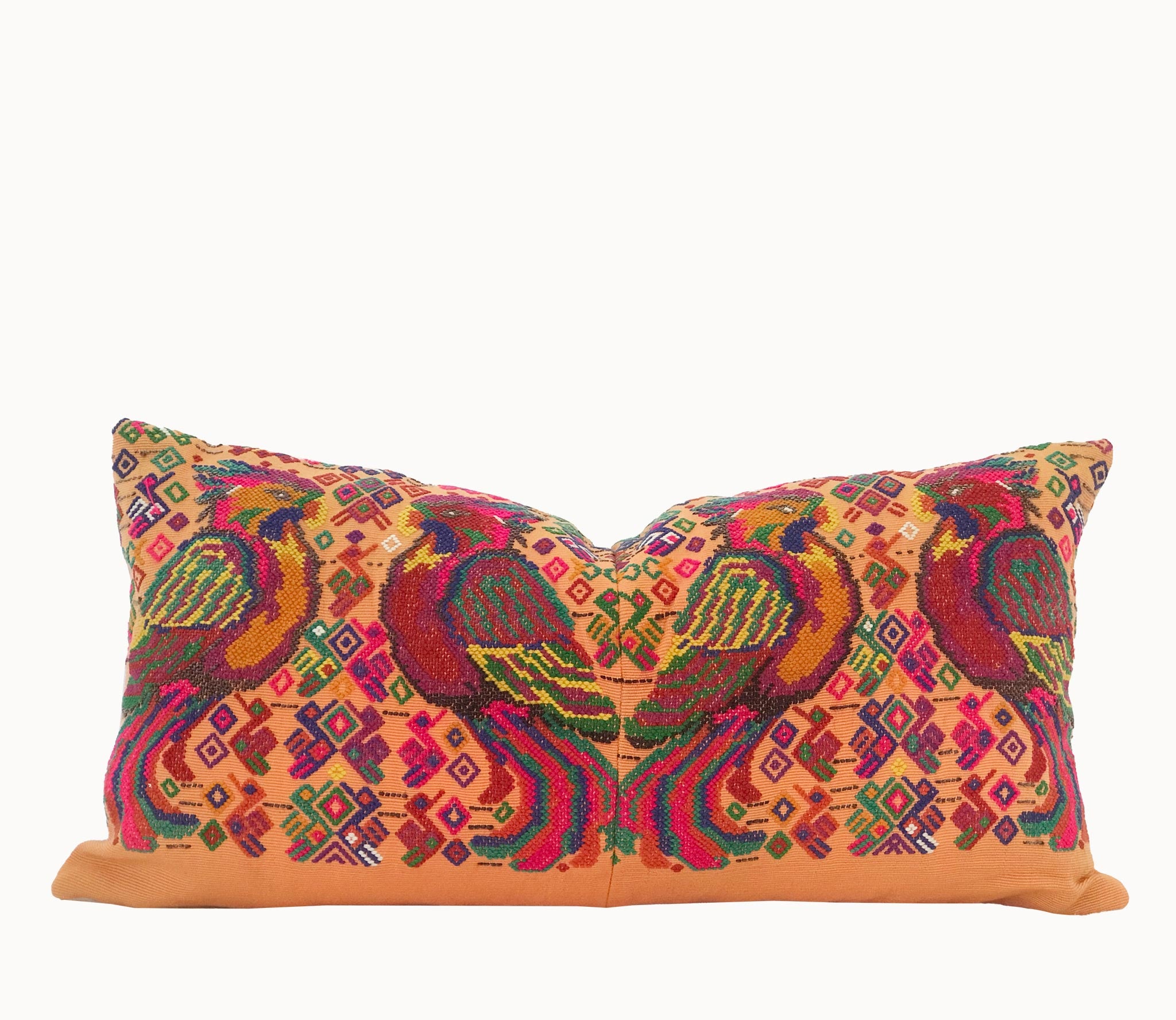 Bird Huipil Pillows - Chichicastenango Parrots II