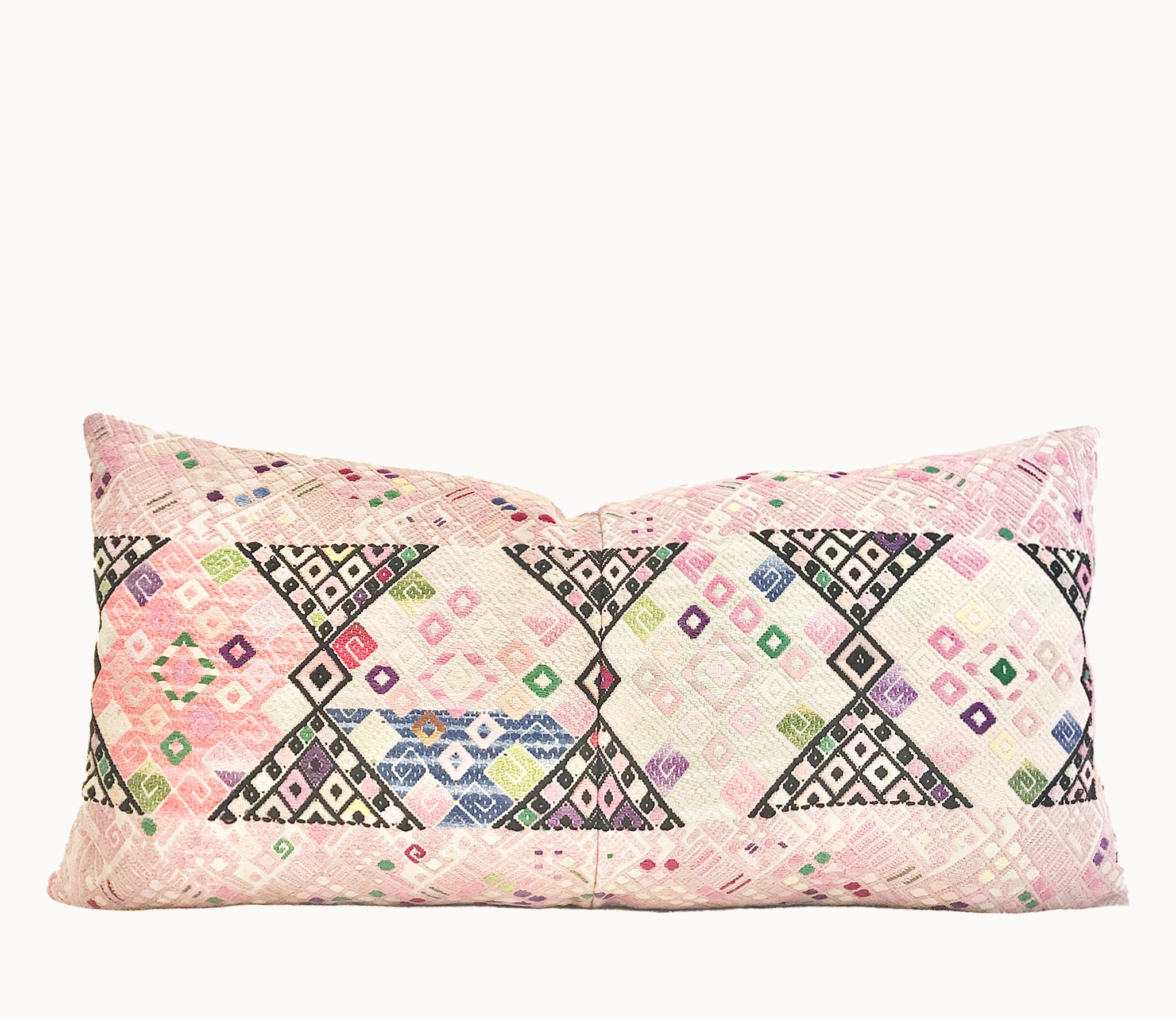 Vintage Textile Cushion - Pink Nahuala XV